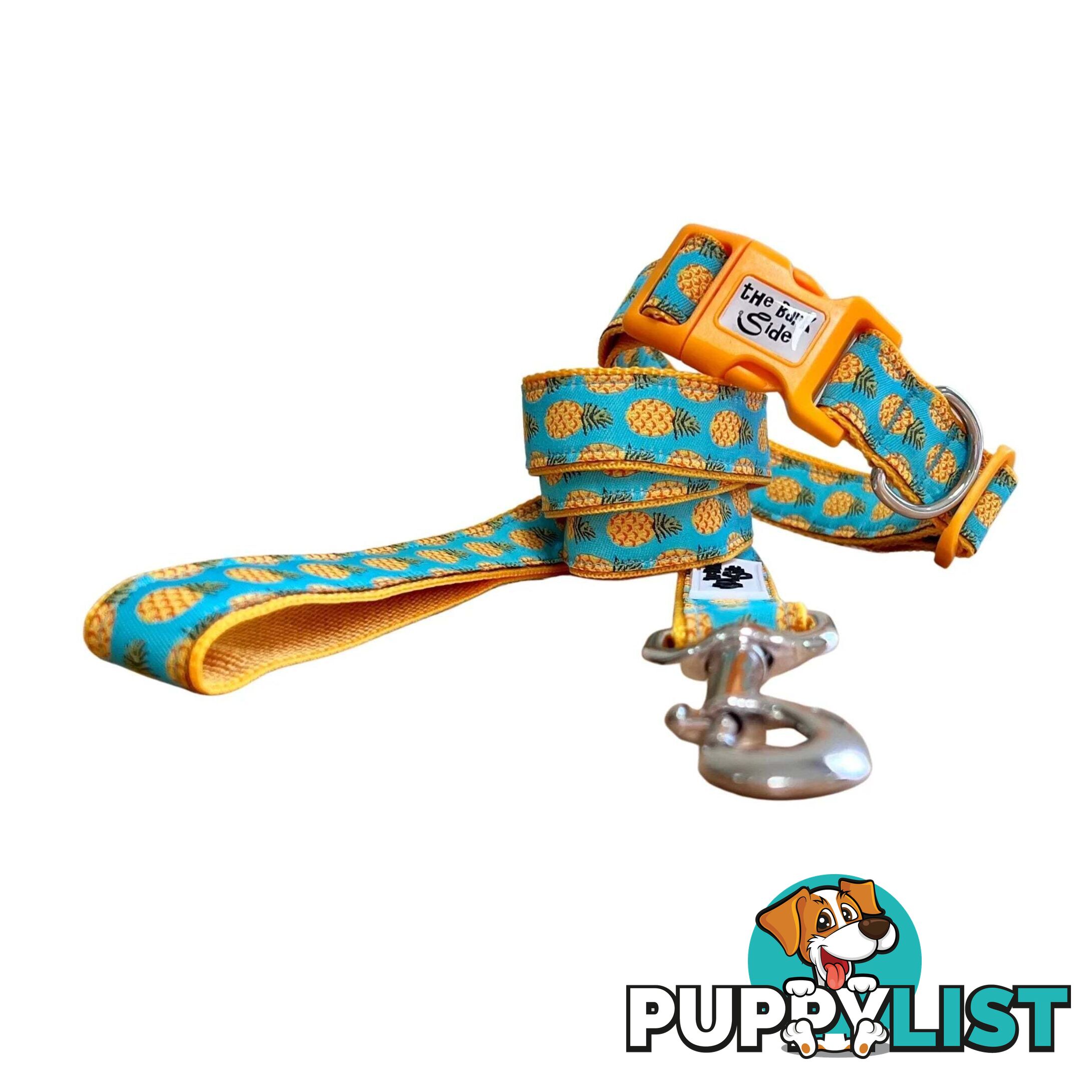 Pineapple Dog Collar - Hand Made by The Bark Side - TBSPINL