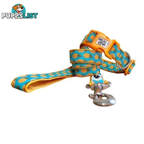 Pineapple Dog Collar - Hand Made by The Bark Side - TBSPINL