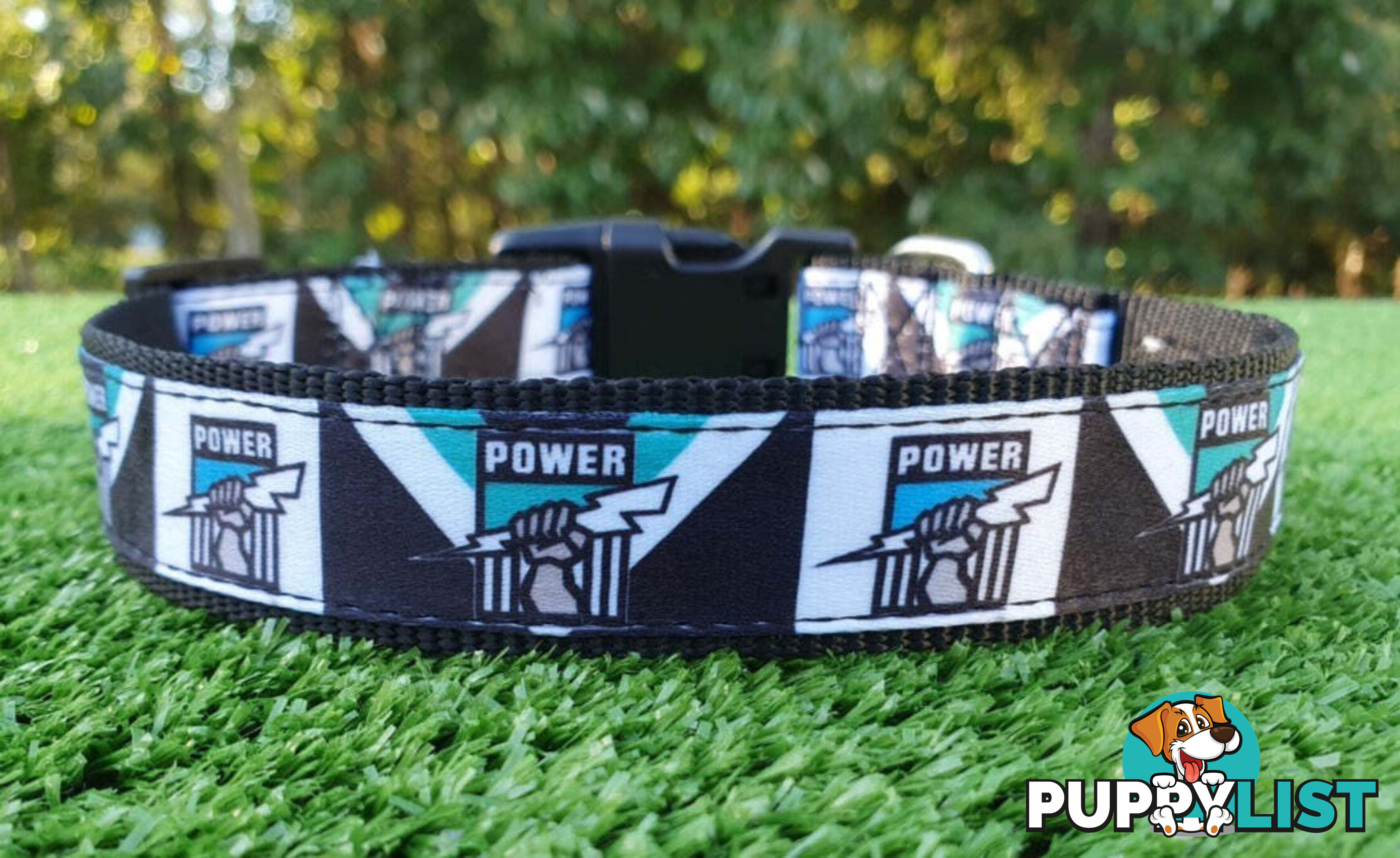 AFL Dog Collars, Footy - Aussie Rules - Moondidley Pets - MDPCOLAFLXSEB