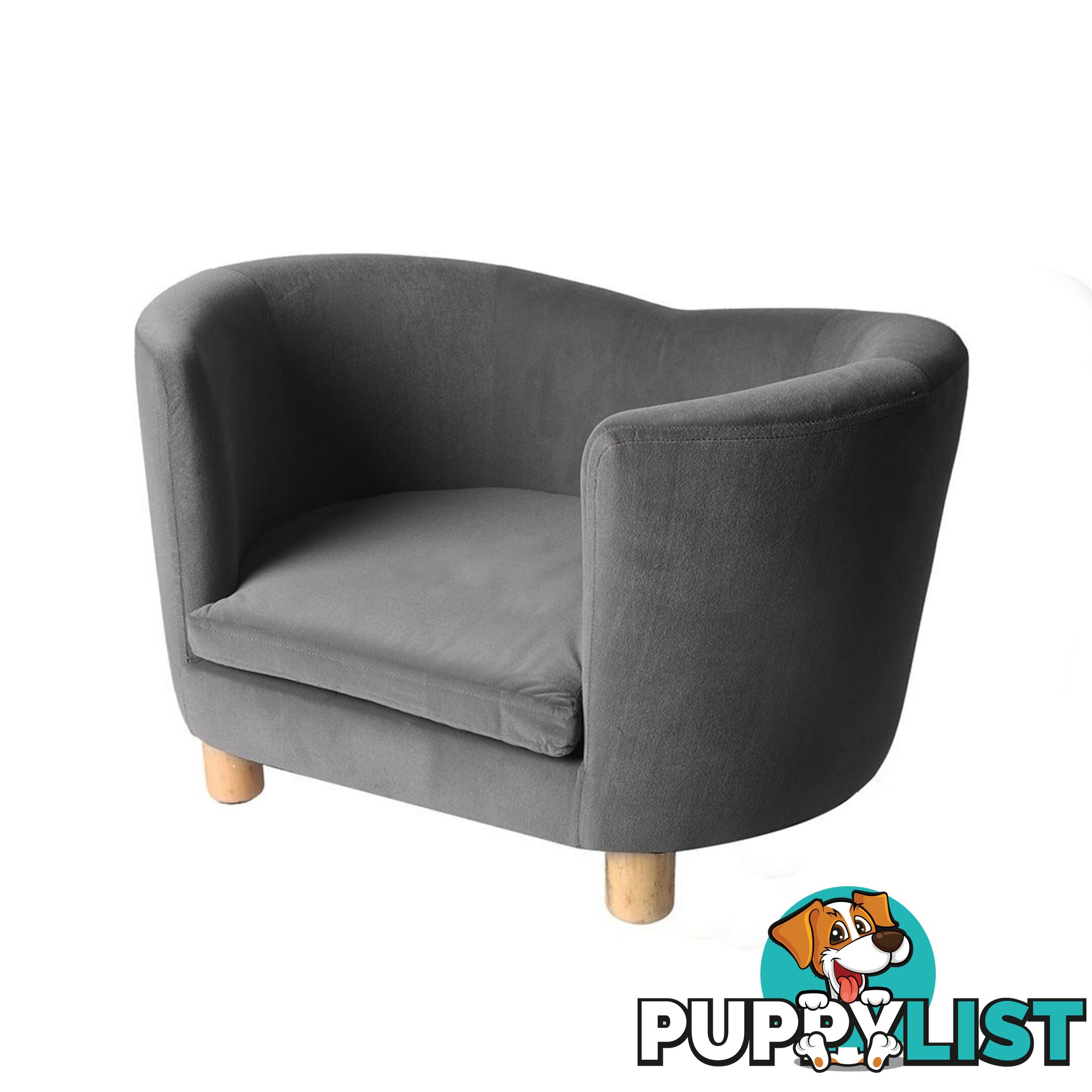 Luxury Elevated Sofa Anti-slip Raised Dog Cat Beds Couch Kitten Lounge PaWz - WB-PT1092-S-GY