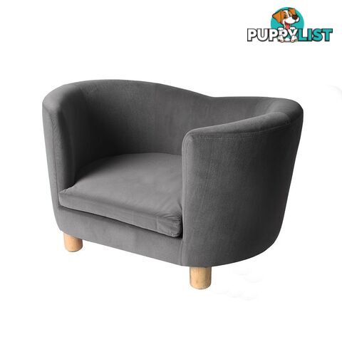 Luxury Elevated Sofa Anti-slip Raised Dog Cat Beds Couch Kitten Lounge PaWz - WB-PT1092-S-GY