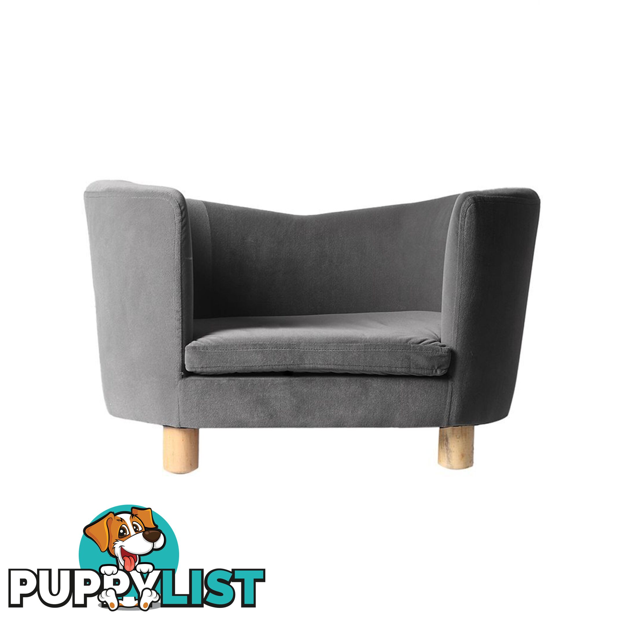 Luxury Elevated Sofa Anti-slip Raised Dog Cat Beds Couch Kitten Lounge PaWz - WB-PT1092-S-GY