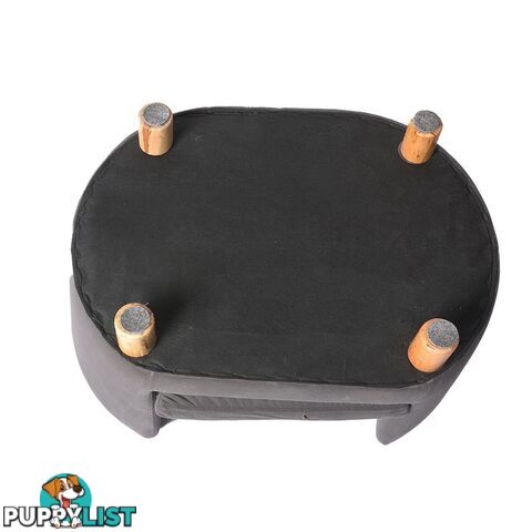 Luxury Elevated Sofa Anti-slip Raised Dog Cat Beds Couch Kitten Lounge PaWz - WB-PT1092-S-GY