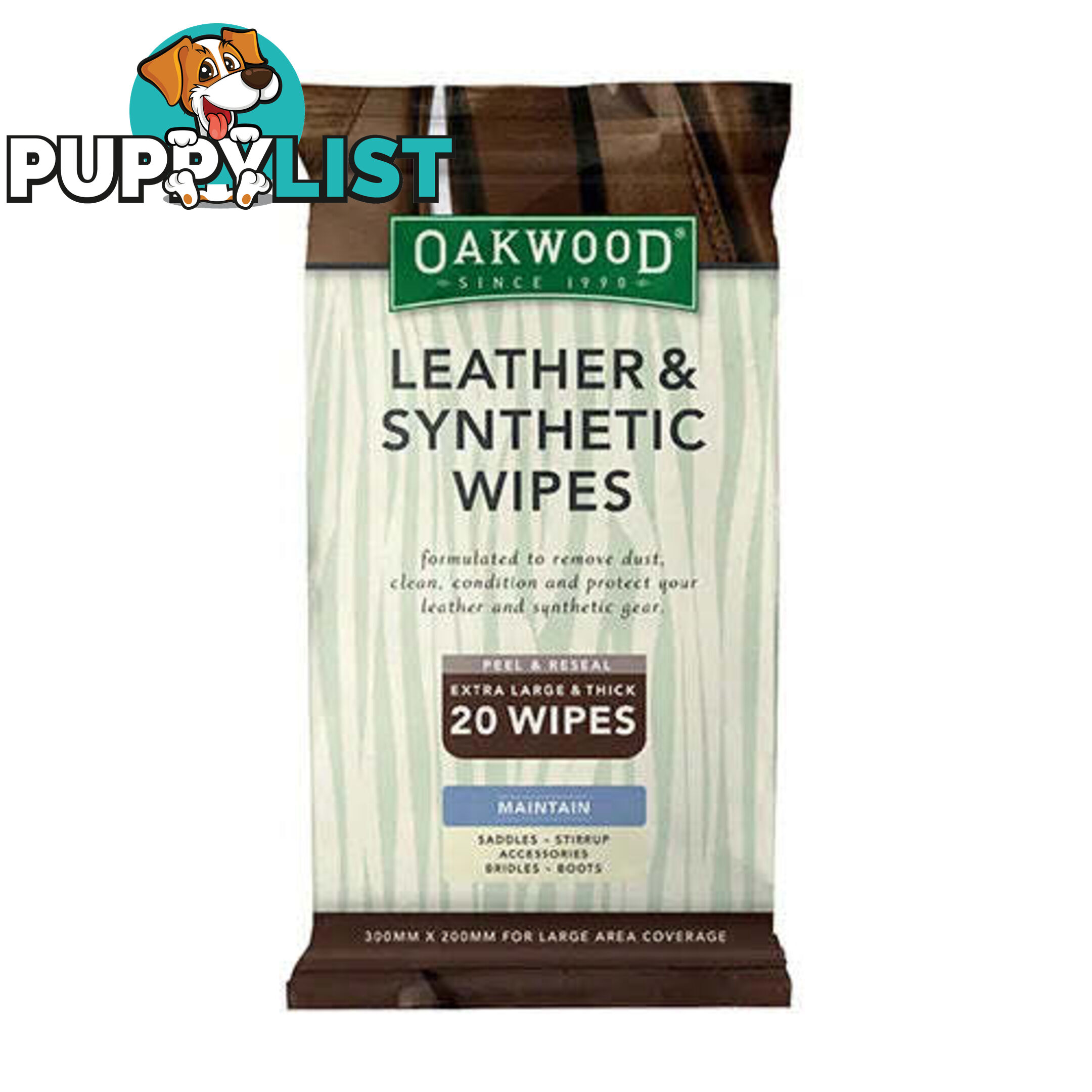 OAKWOOD LEATHER & SYNTHETIC WIPES X 20 - BAINBRIDGE - BB-A3507