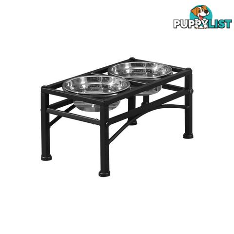 PaWz Dual Elevated Raised Pet Dog Feeder Bowl Stainless Steel Food Water Stand - WB-JD0508-L