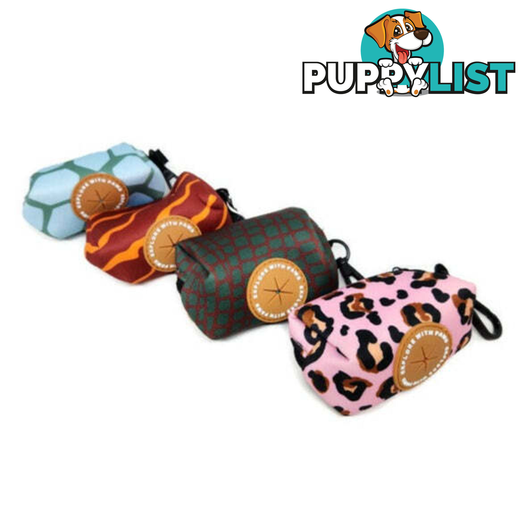 Designer Poop Bag Holder by Explore with Paws - EWPPOOTUR