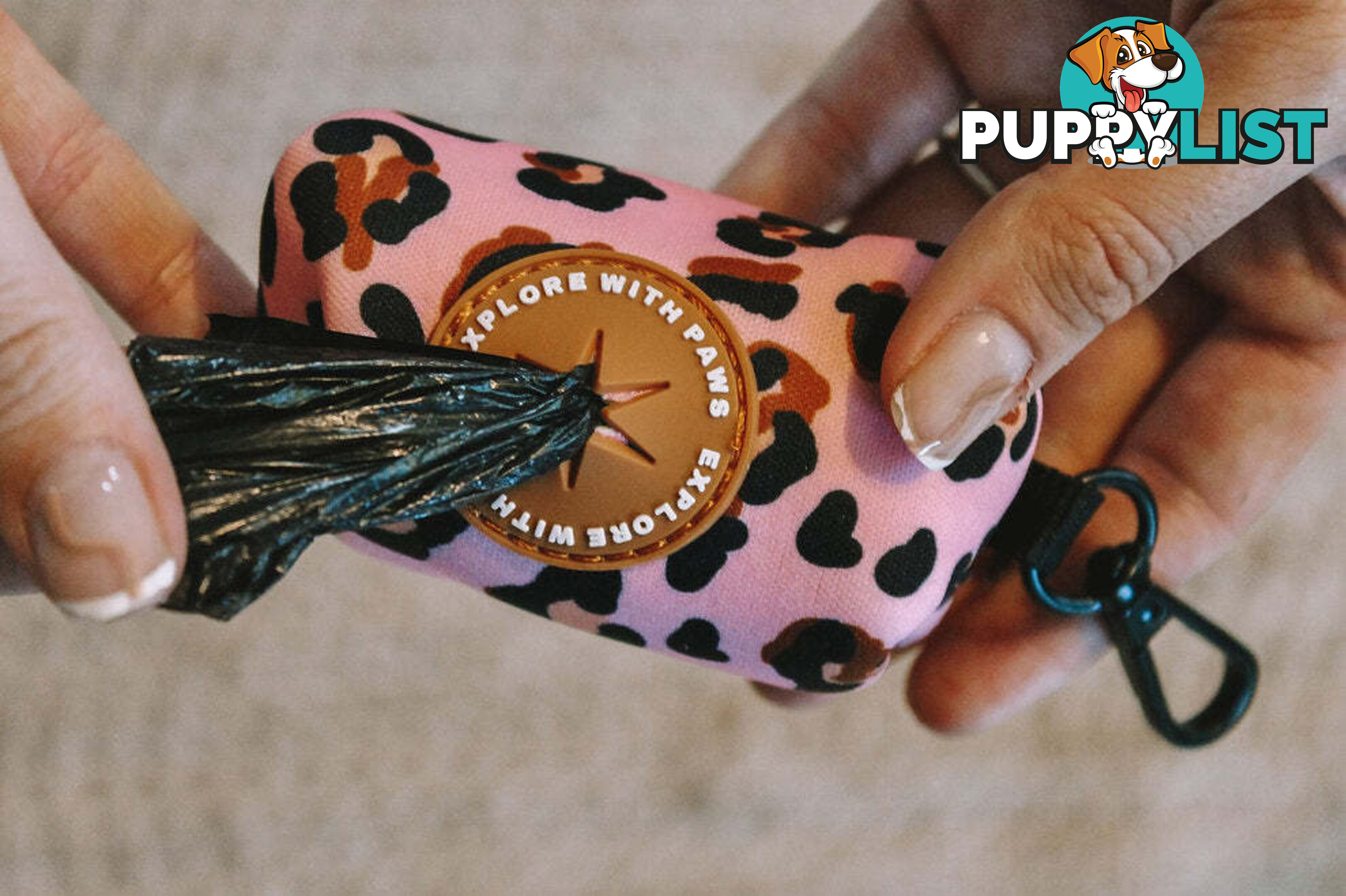 Designer Poop Bag Holder by Explore with Paws - EWPPOOTUR