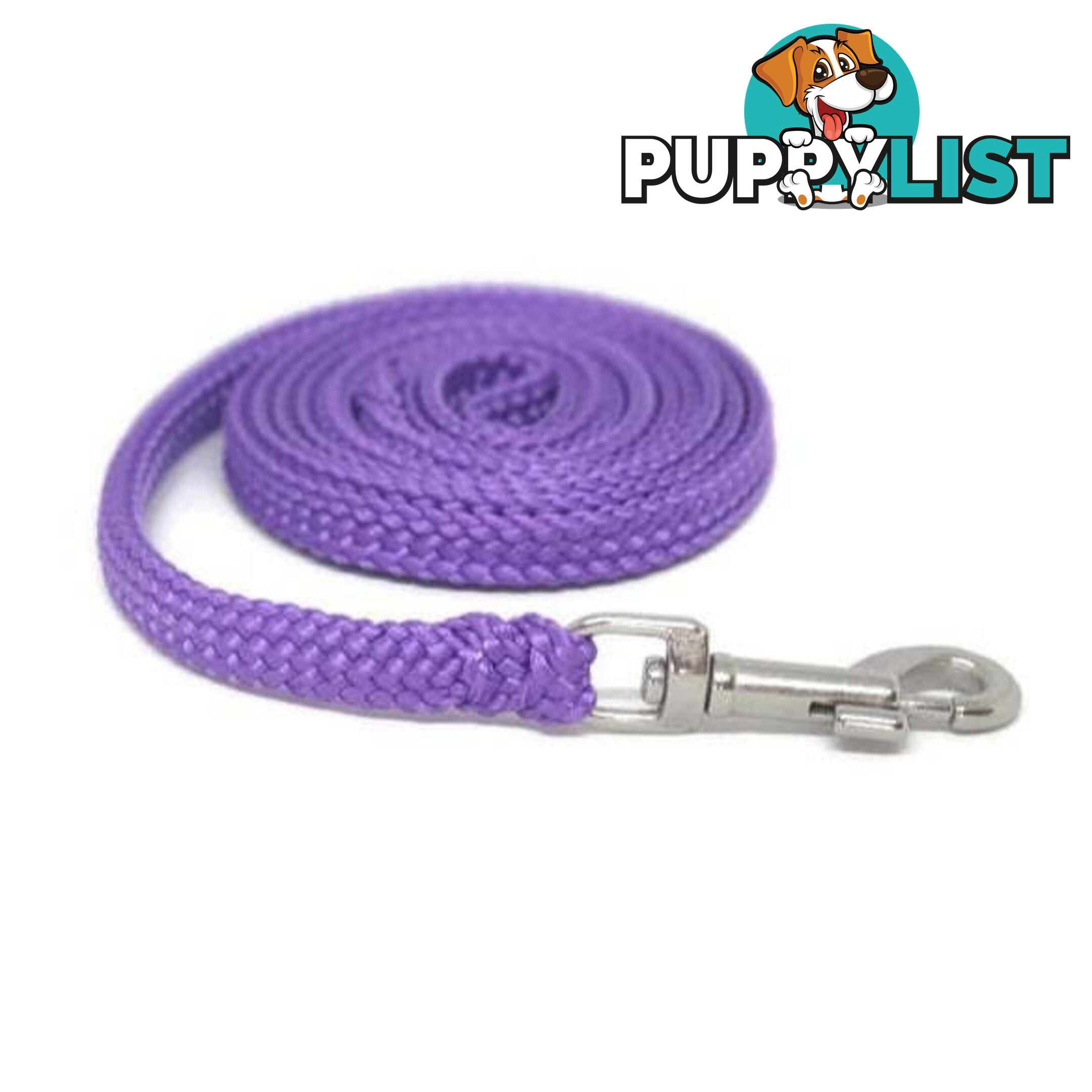1.8m to 10m Long Dog Lead No Stitching Tough Yarnix 10mm Wide - YNXLD10-10-GRN-BR