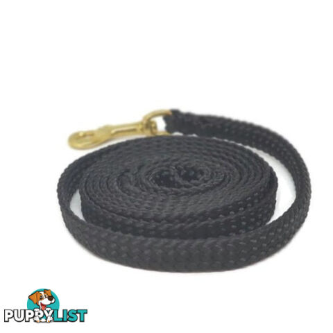 1.8m to 10m Long Dog Lead No Stitching Tough Yarnix 10mm Wide - YNXLD10-10-GRN-BR