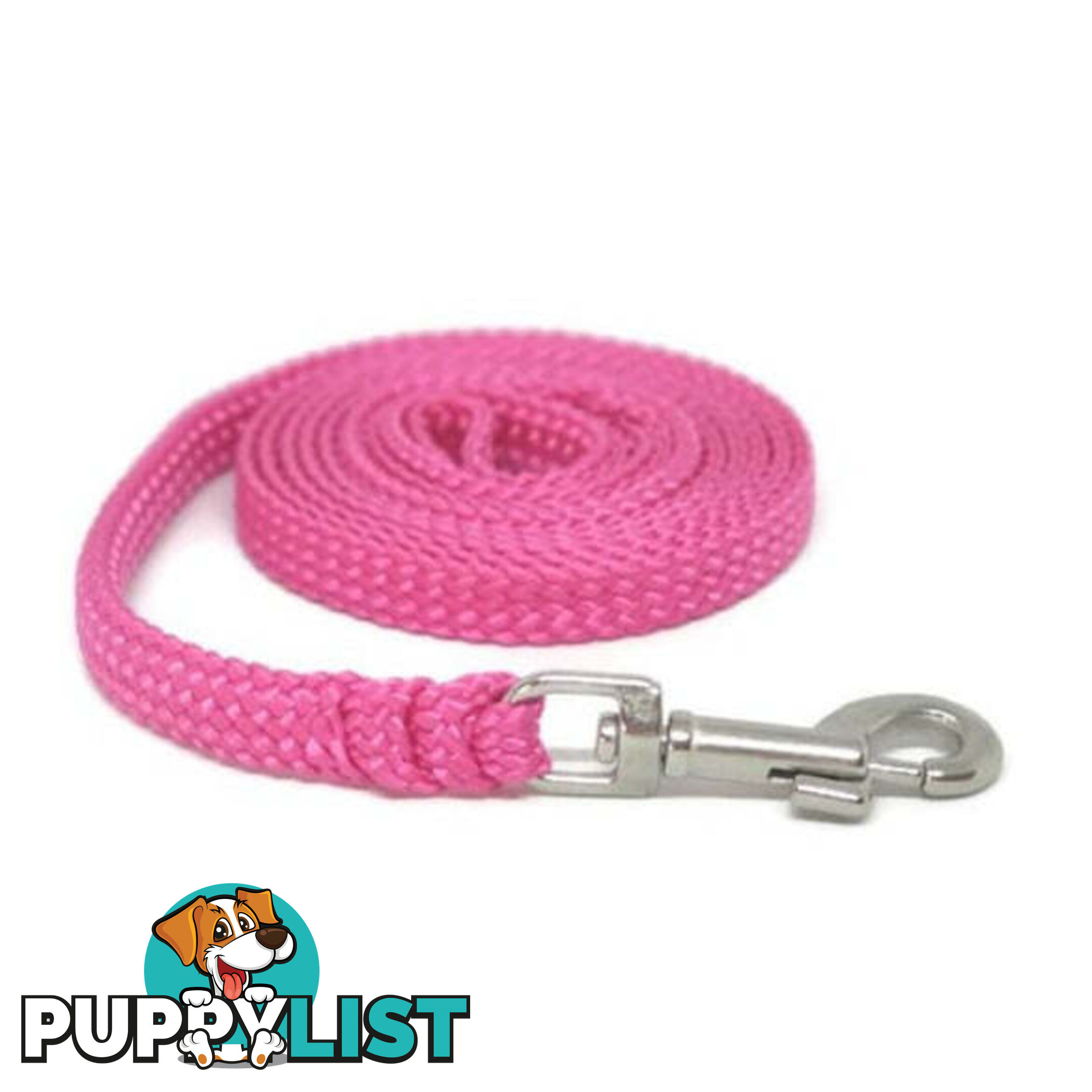 1.8m to 10m Long Dog Lead No Stitching Tough Yarnix 10mm Wide - YNXLD10-10-GRN-BR