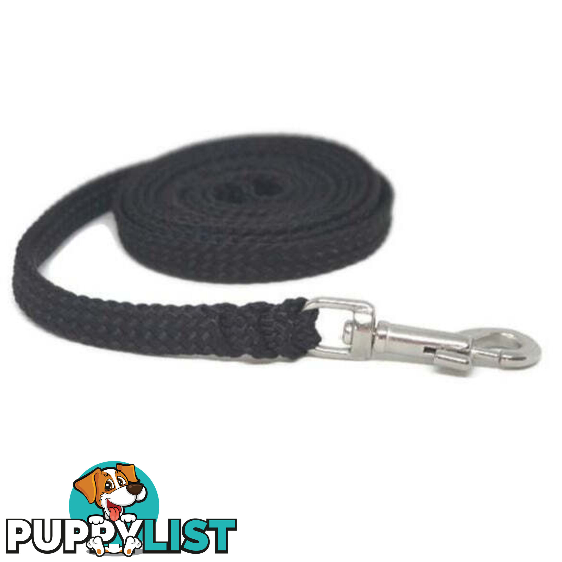 1.8m to 10m Long Dog Lead No Stitching Tough Yarnix 10mm Wide - YNXLD10-10-GRN-BR