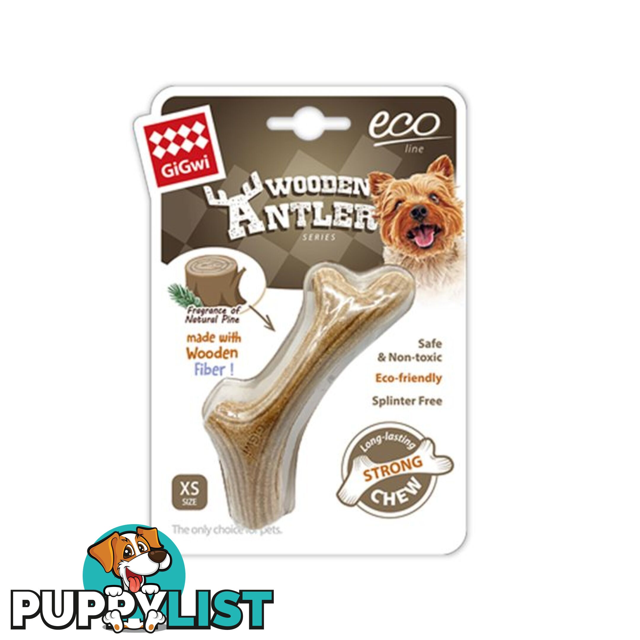 Dog Chew Wooden Antler Gigwi - WPS-DAG3305