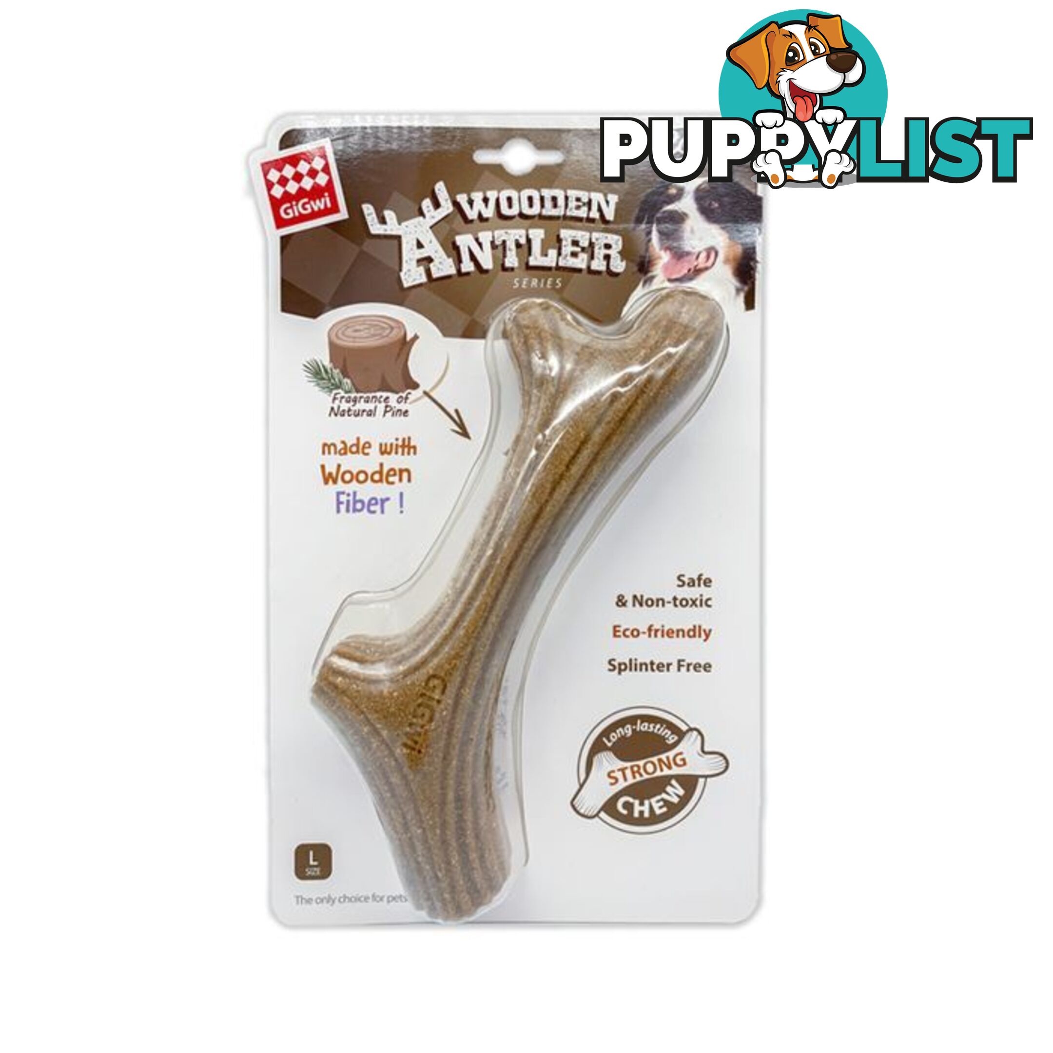 Dog Chew Wooden Antler Gigwi - WPS-DAG3305