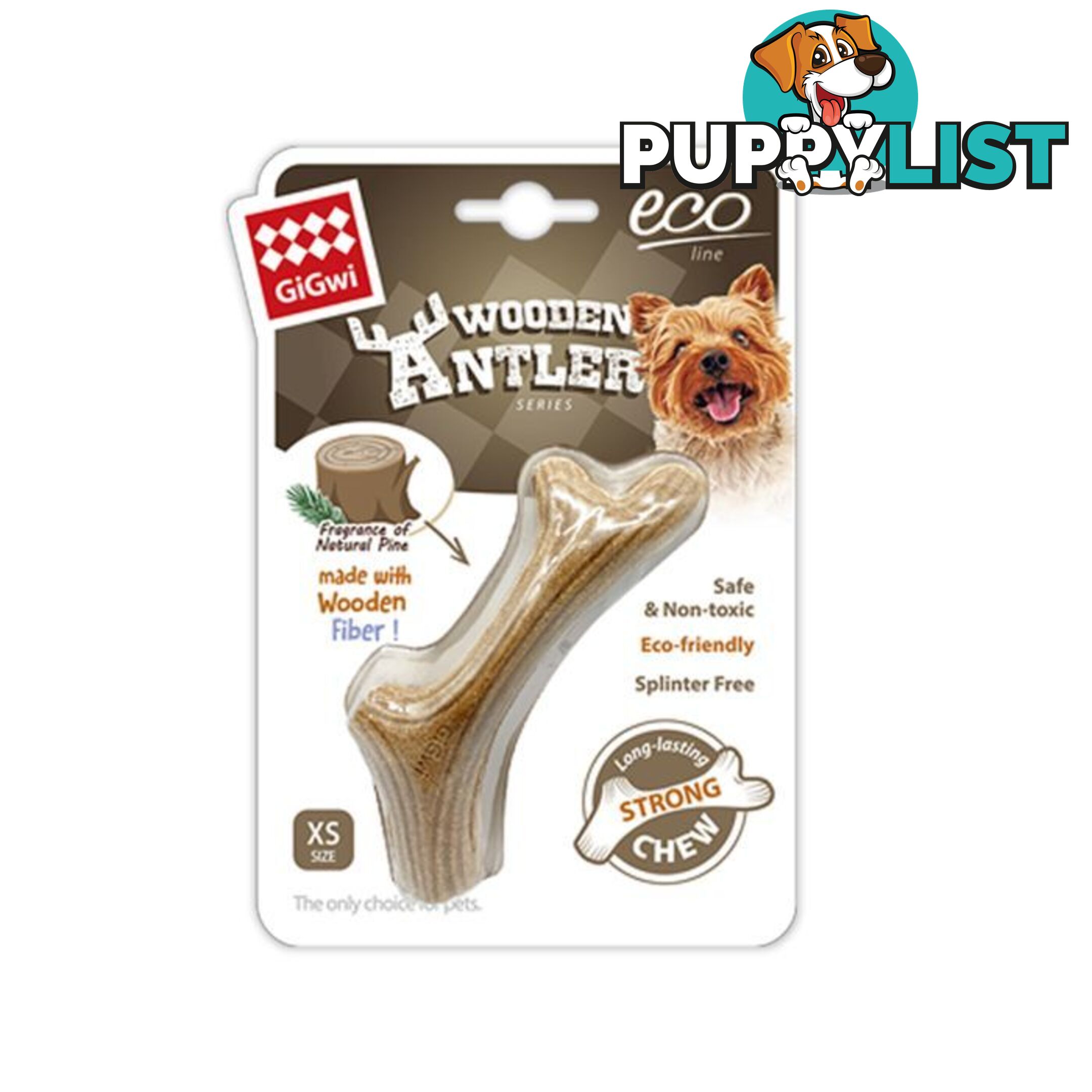 Dog Chew Wooden Antler Gigwi - WPS-DAG3305