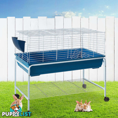 i.Pet Rabbit Cage Hutch 106cm Indoor Enclosure Carrier - PET-RAB-CAGE-RT002