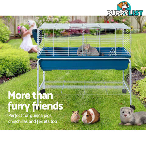 i.Pet Rabbit Cage Hutch 106cm Indoor Enclosure Carrier - PET-RAB-CAGE-RT002