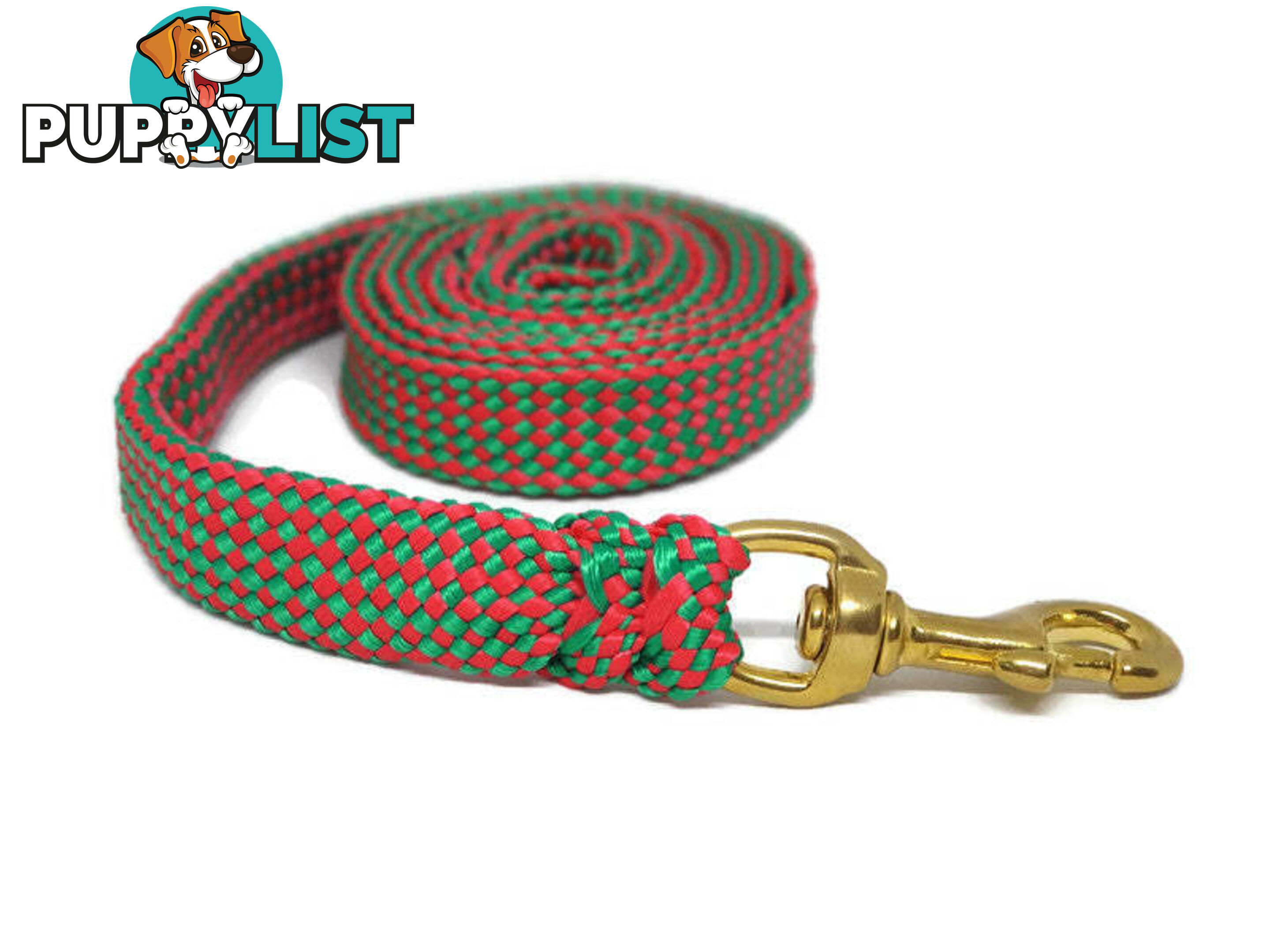 1.8m to 10m Long Dog Lead No Stitching Tough Yarnix 20mm Wide - YNXLD201.8BRBLKYEL