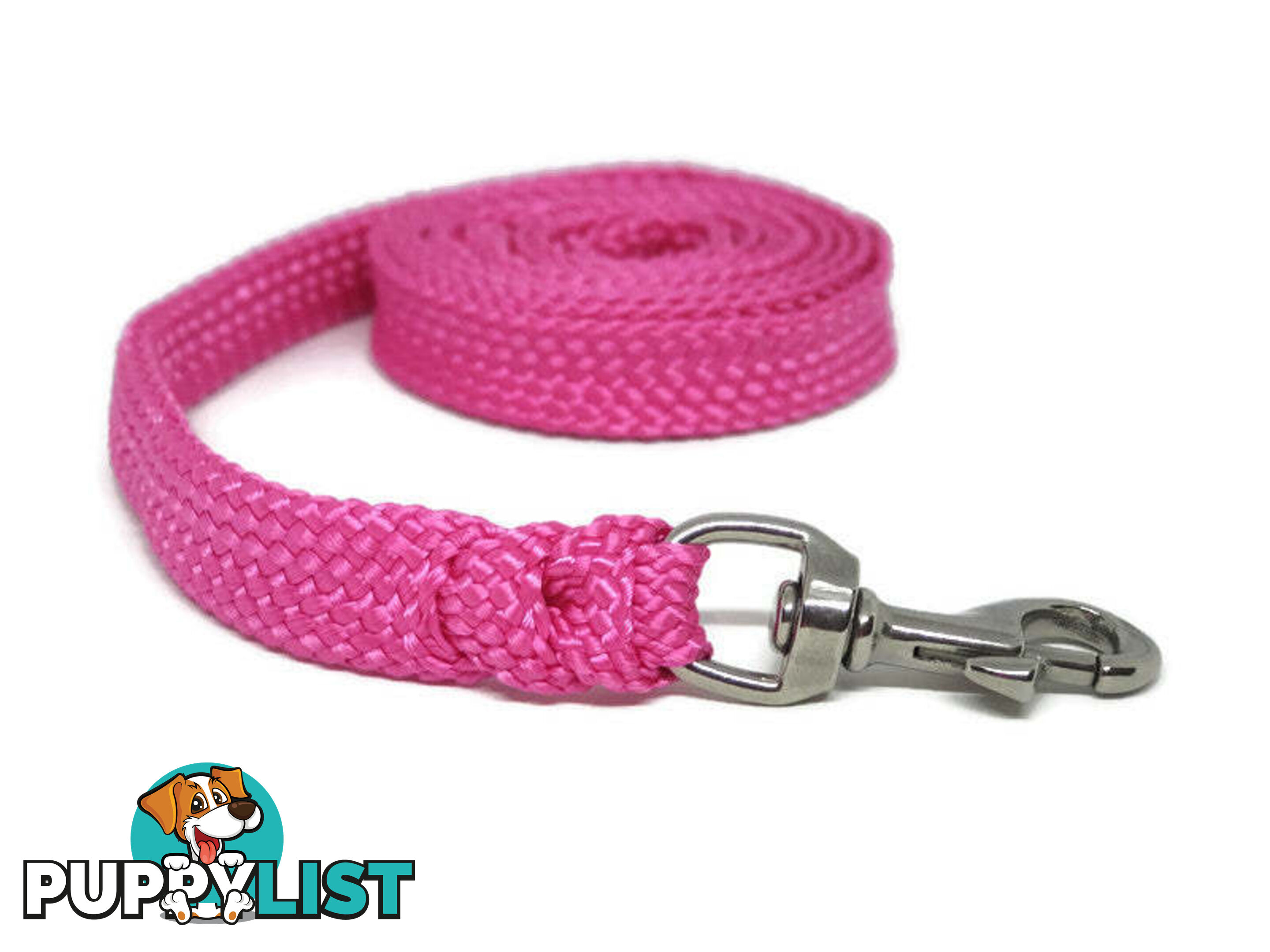 1.8m to 10m Long Dog Lead No Stitching Tough Yarnix 20mm Wide - YNXLD201.8BRBLKYEL