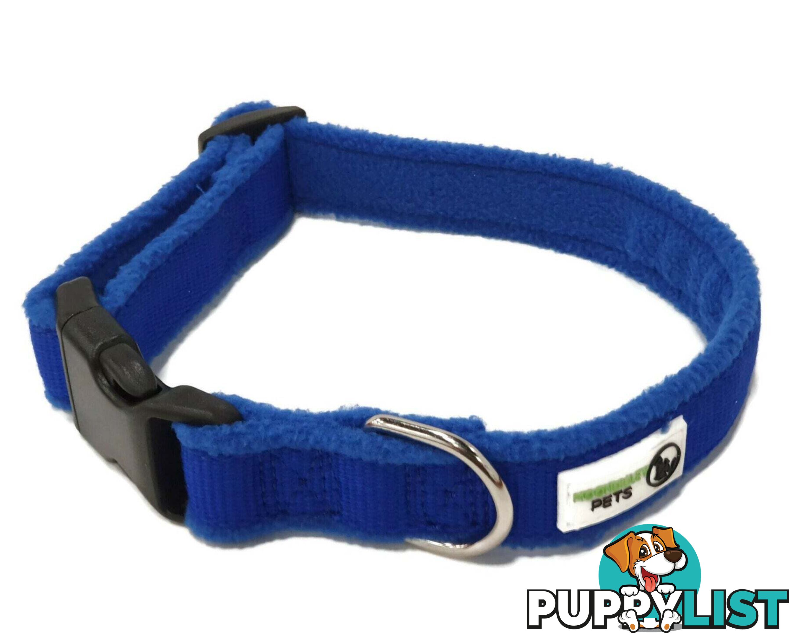 100% Pure Bamboo Fibre w/Fleece Lining Dog Collar Plastic Buckle - Moondidley Pets - MDPCOLFLEXSBLK
