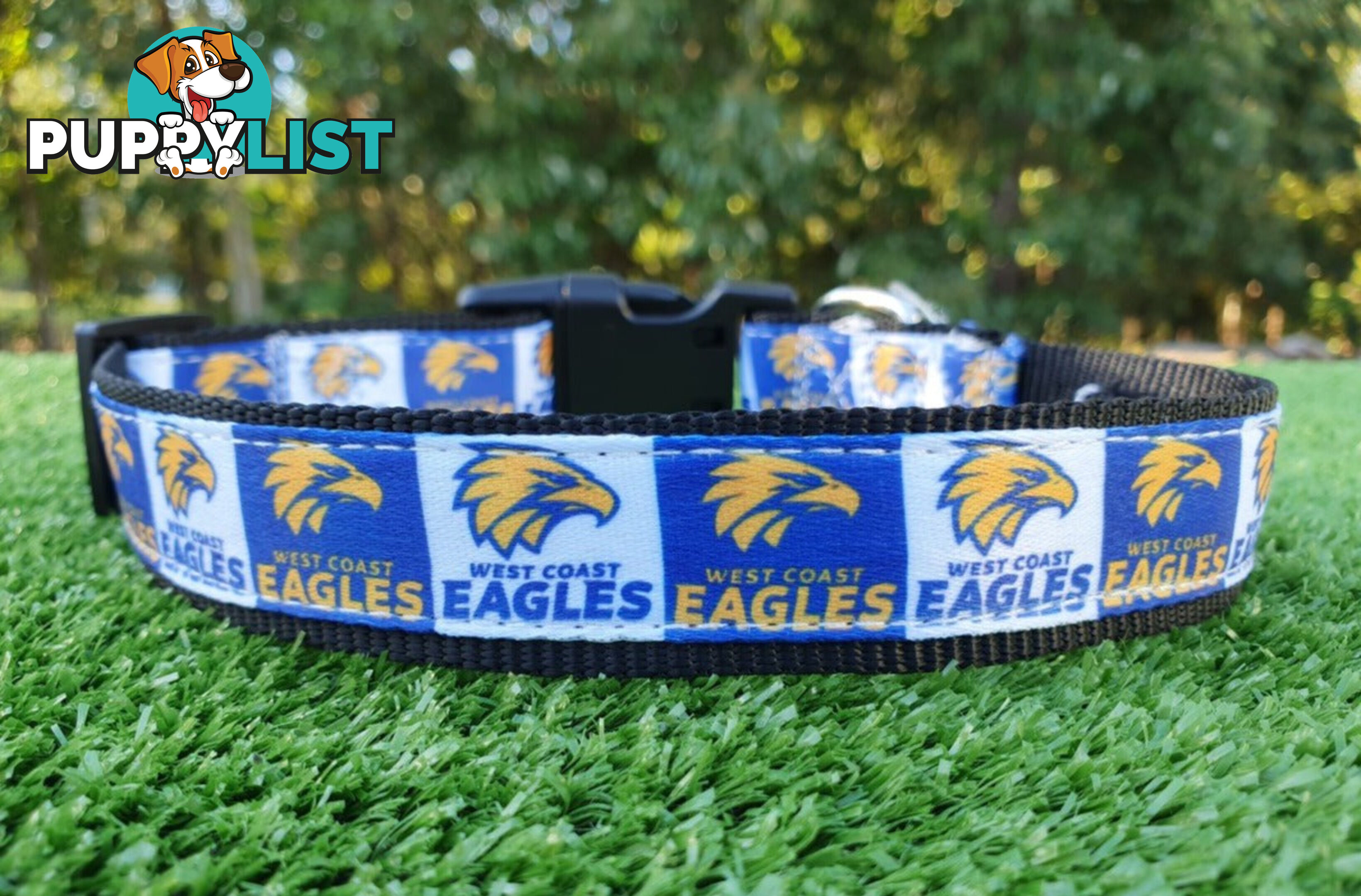 AFL Dog Collars, Footy - Aussie Rules - Moondidley Pets - MDPCOLAFLLGC