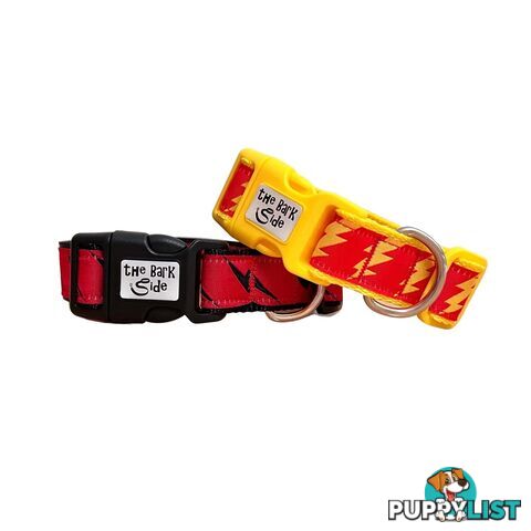 Lightning Bolt Dog Collar - Hand Made by The Bark Side - TBSLIGXSYEL