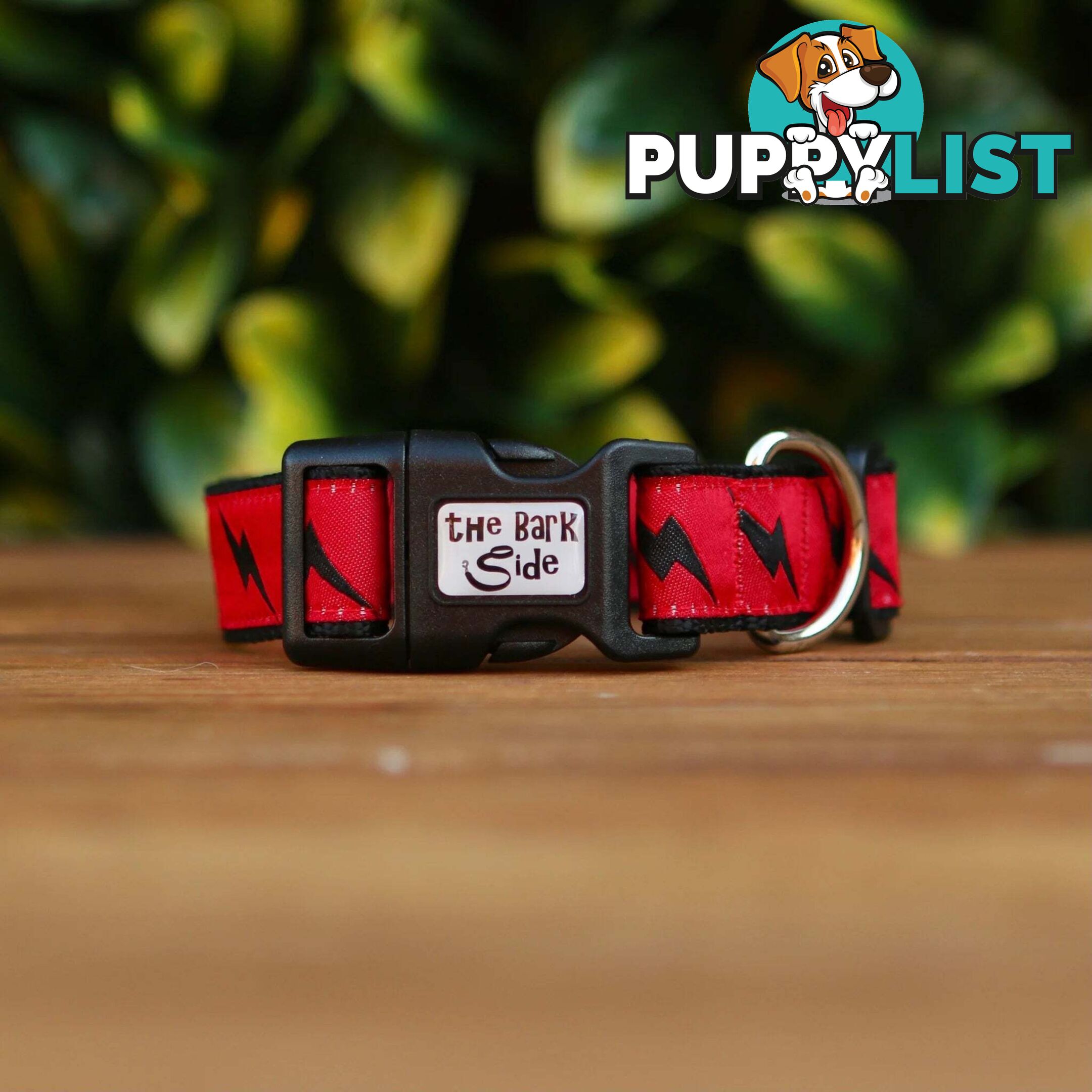 Lightning Bolt Dog Collar - Hand Made by The Bark Side - TBSLIGXSYEL