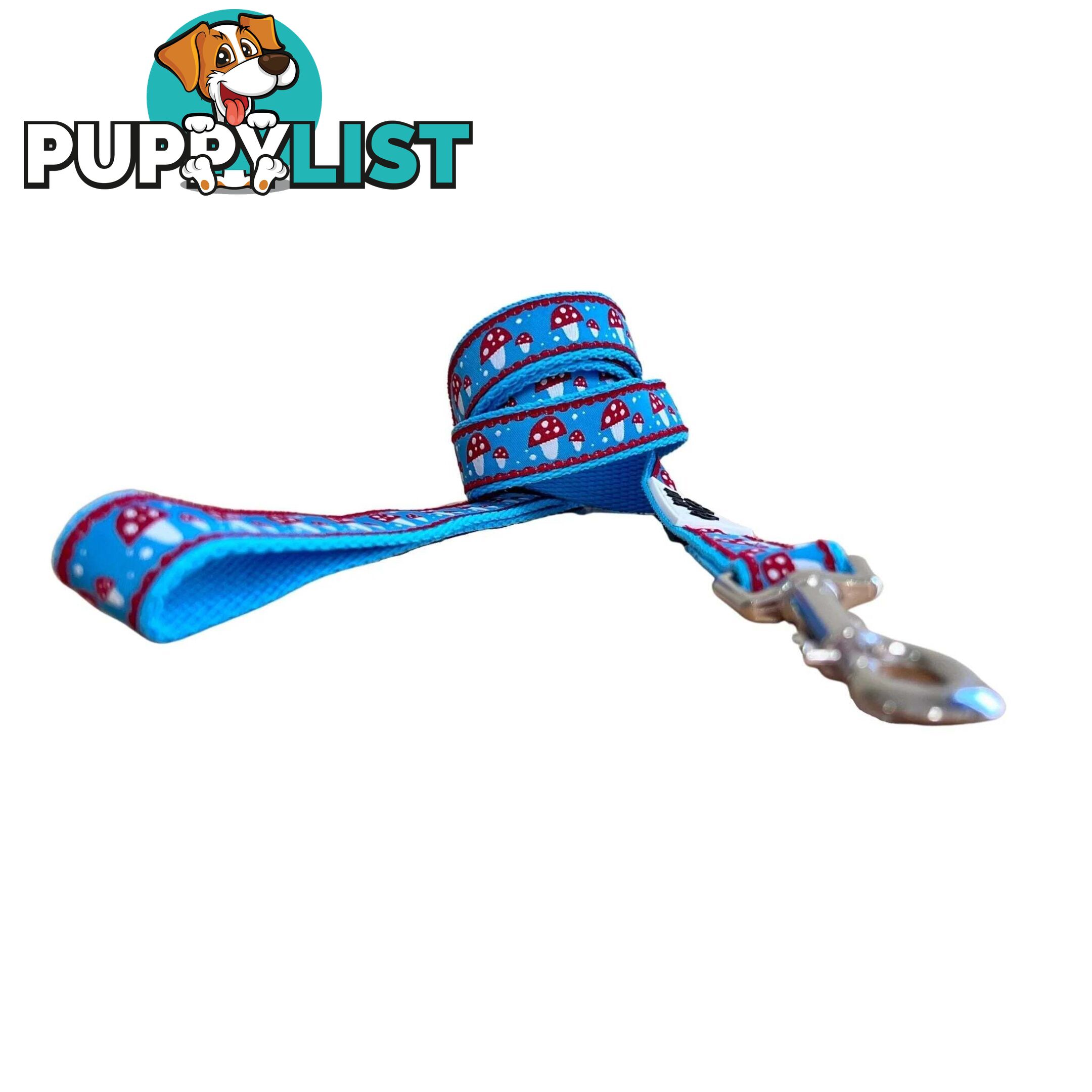 Toadstool Dog Lead / Mushrooms / Dog Leash - Hand Made by The Bark Side - TBSLDTOAD201.5