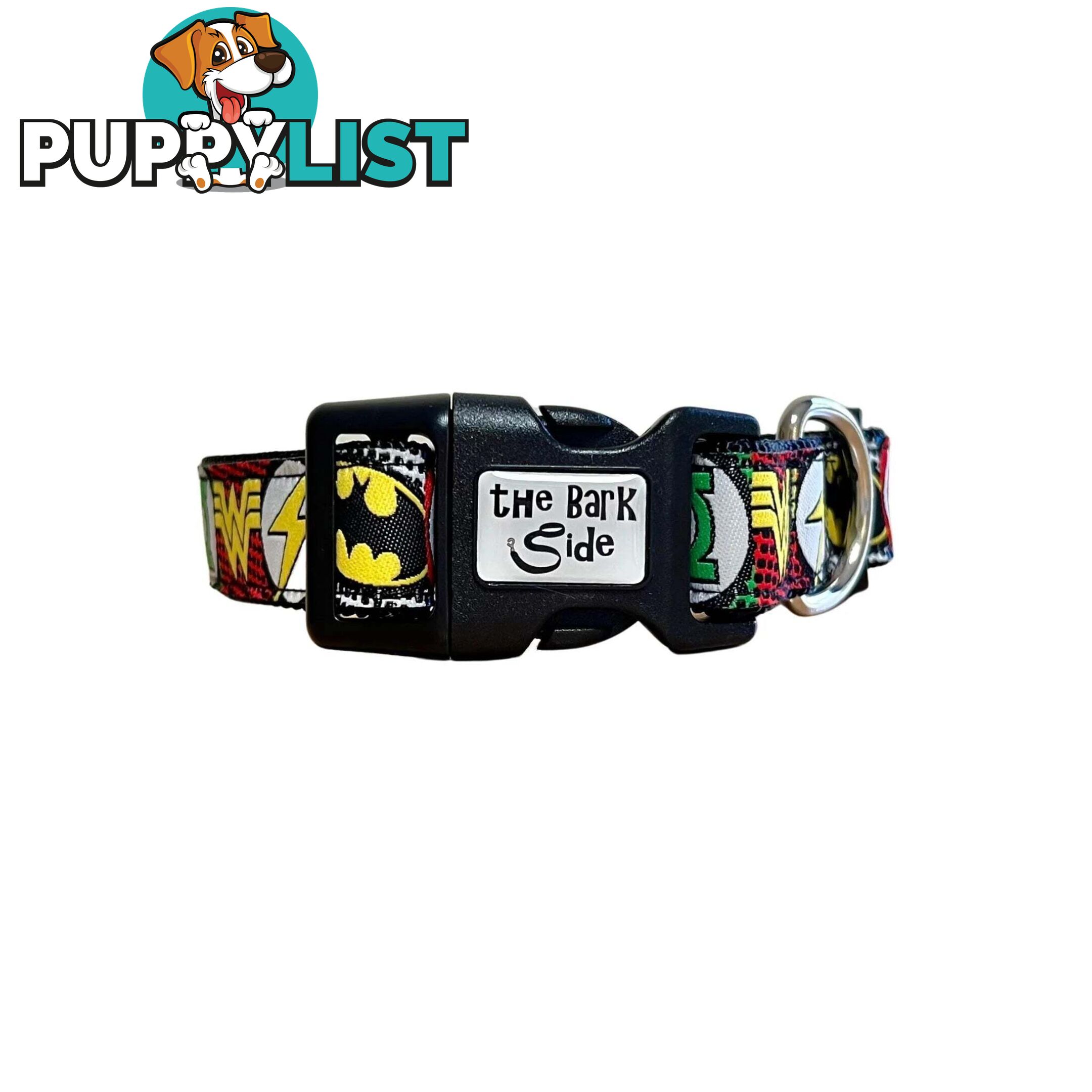 Superhero Dog Collar - Hand Made by The Bark Side - TBSHEROLGERED