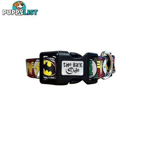 Superhero Dog Collar - Hand Made by The Bark Side - TBSHEROLGERED