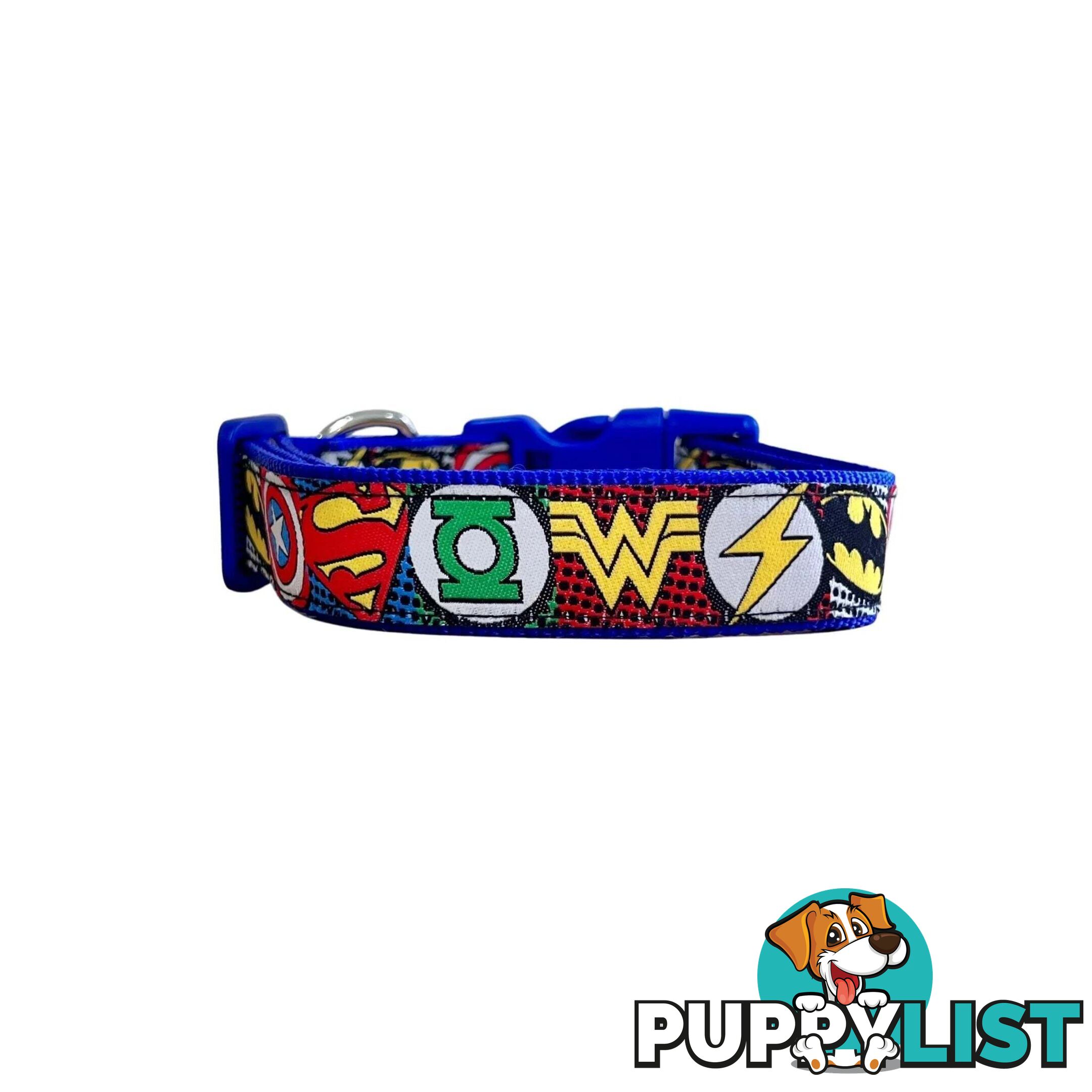 Superhero Dog Collar - Hand Made by The Bark Side - TBSHEROLGERED