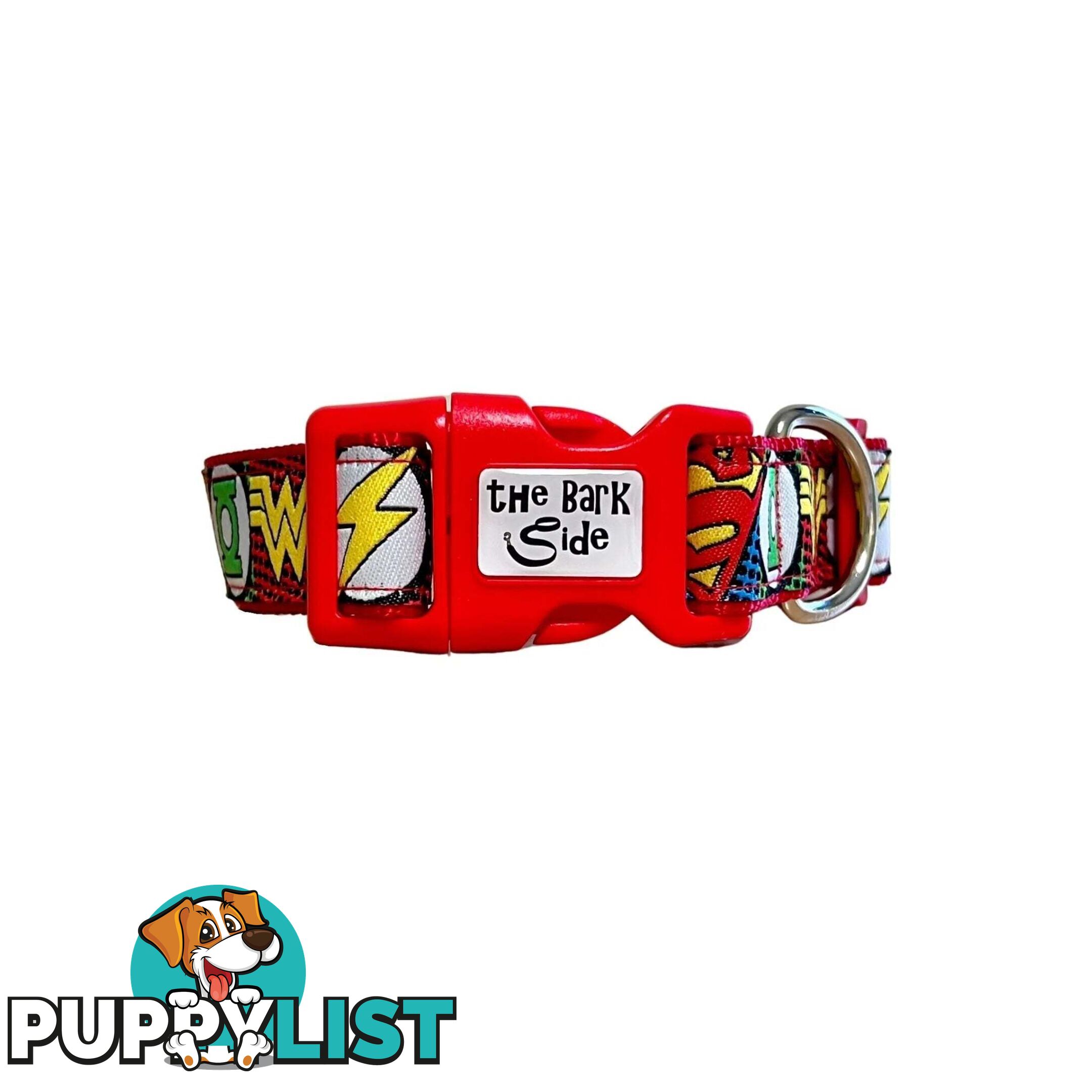 Superhero Dog Collar - Hand Made by The Bark Side - TBSHEROLGERED