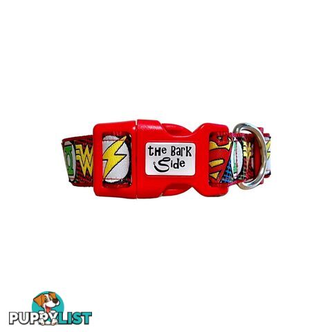 Superhero Dog Collar - Hand Made by The Bark Side - TBSHEROLGERED