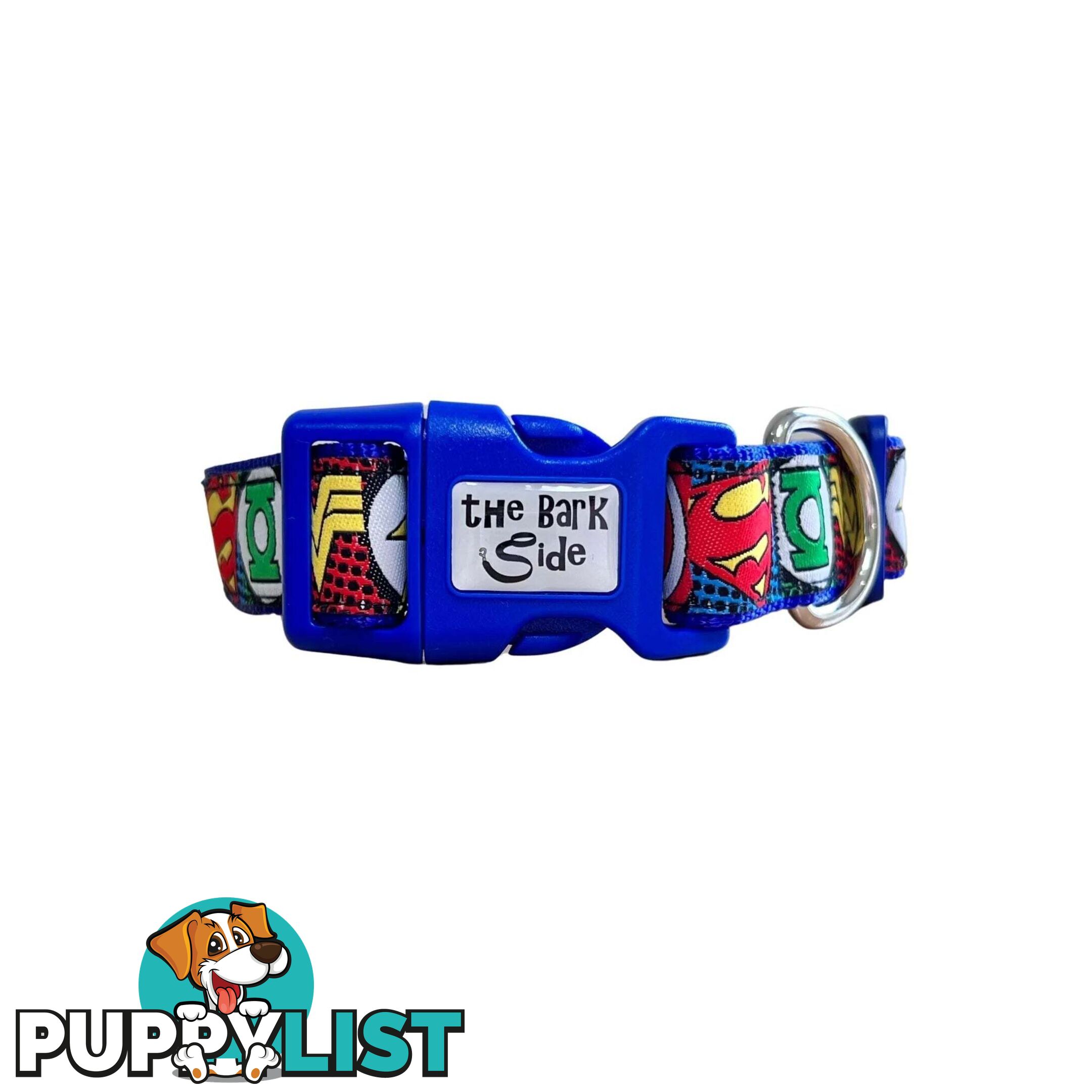 Superhero Dog Collar - Hand Made by The Bark Side - TBSHEROLGERED