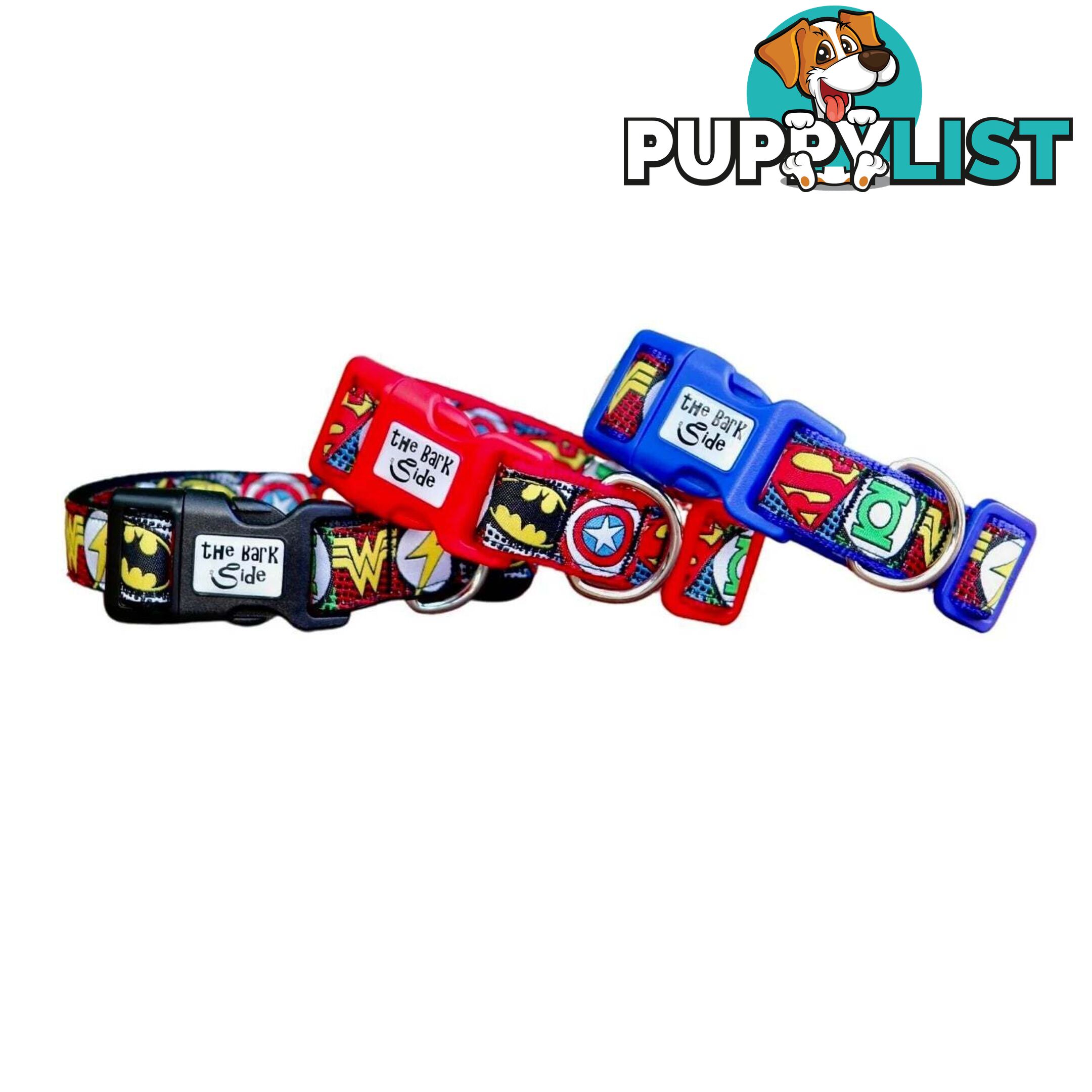 Superhero Dog Collar - Hand Made by The Bark Side - TBSHEROLGERED