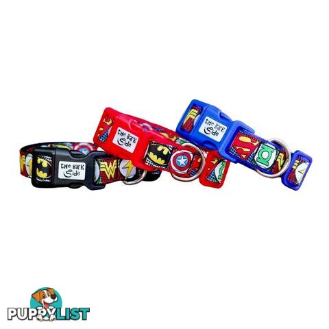 Superhero Dog Collar - Hand Made by The Bark Side - TBSHEROLGERED
