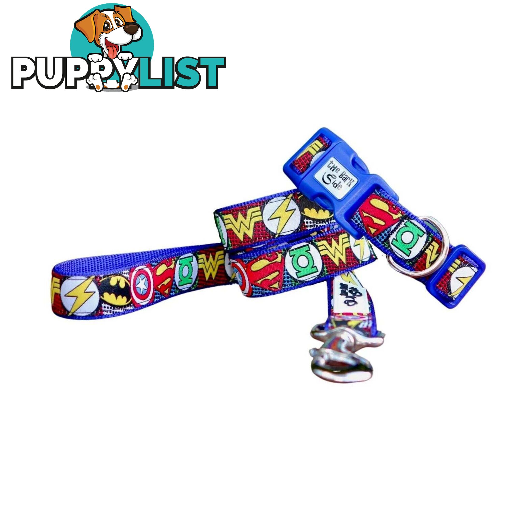 Superhero Dog Collar - Hand Made by The Bark Side - TBSHEROLGERED