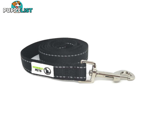 1.8m Nylon w/Reflective Stitching Dog Lead - Moondidley Pets - MDPLDREFPNK201.8