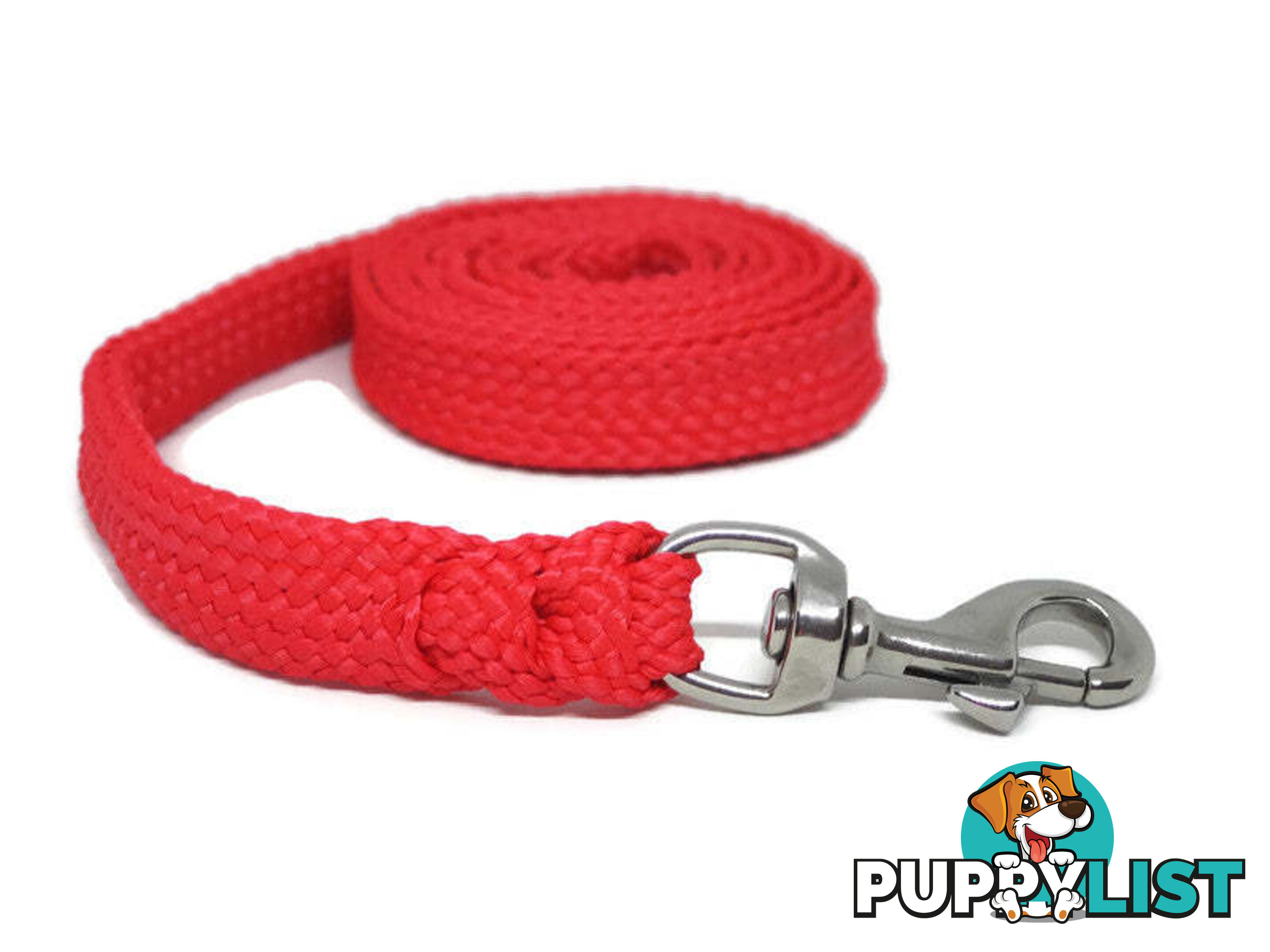 1.8m to 10m Long Dog Lead No Stitching Tough Yarnix 20mm Wide - YNXLD2010SSBLUYEL