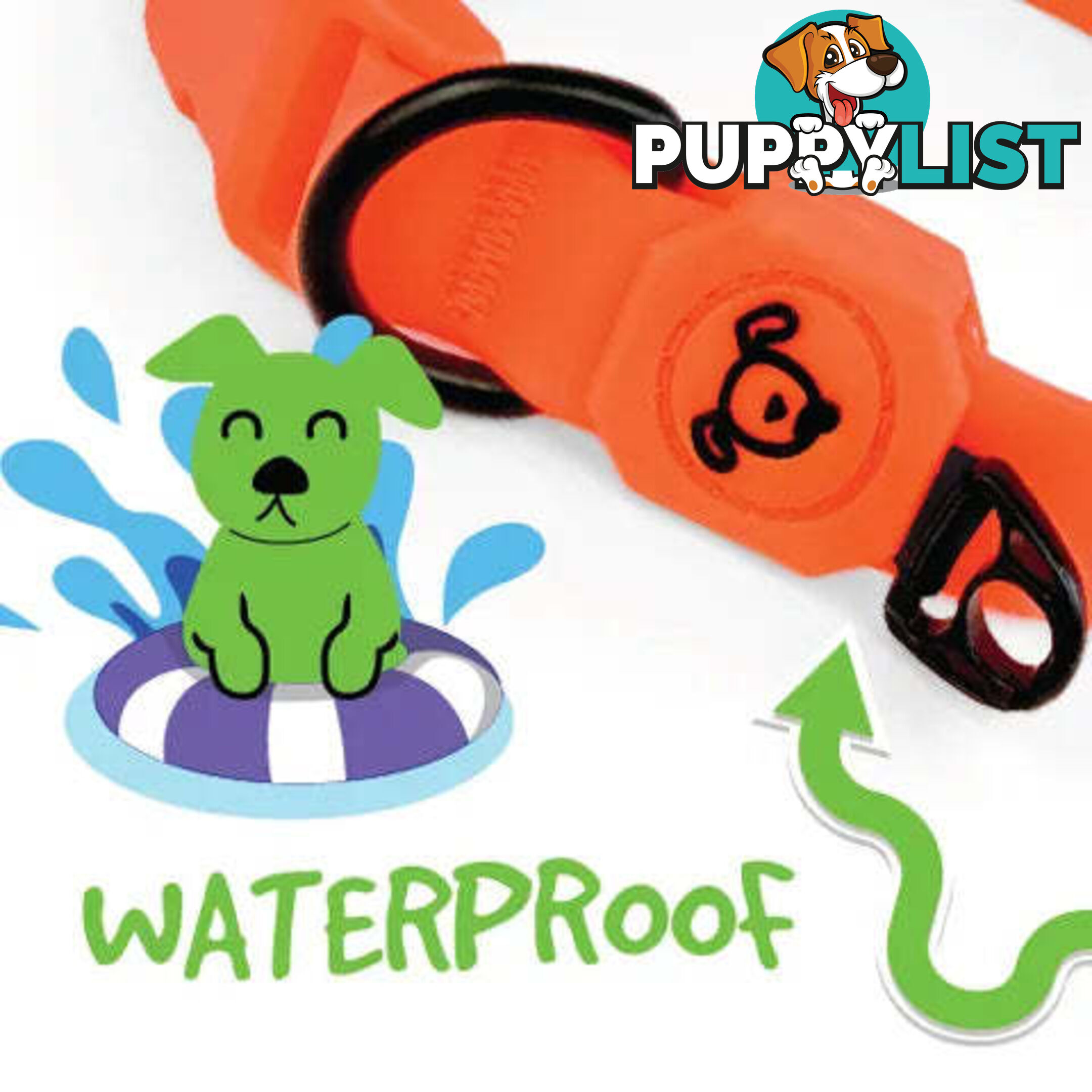 WATERPROOF DOG COLLARS - BAINBRIDGE - BB-A7273-GRN