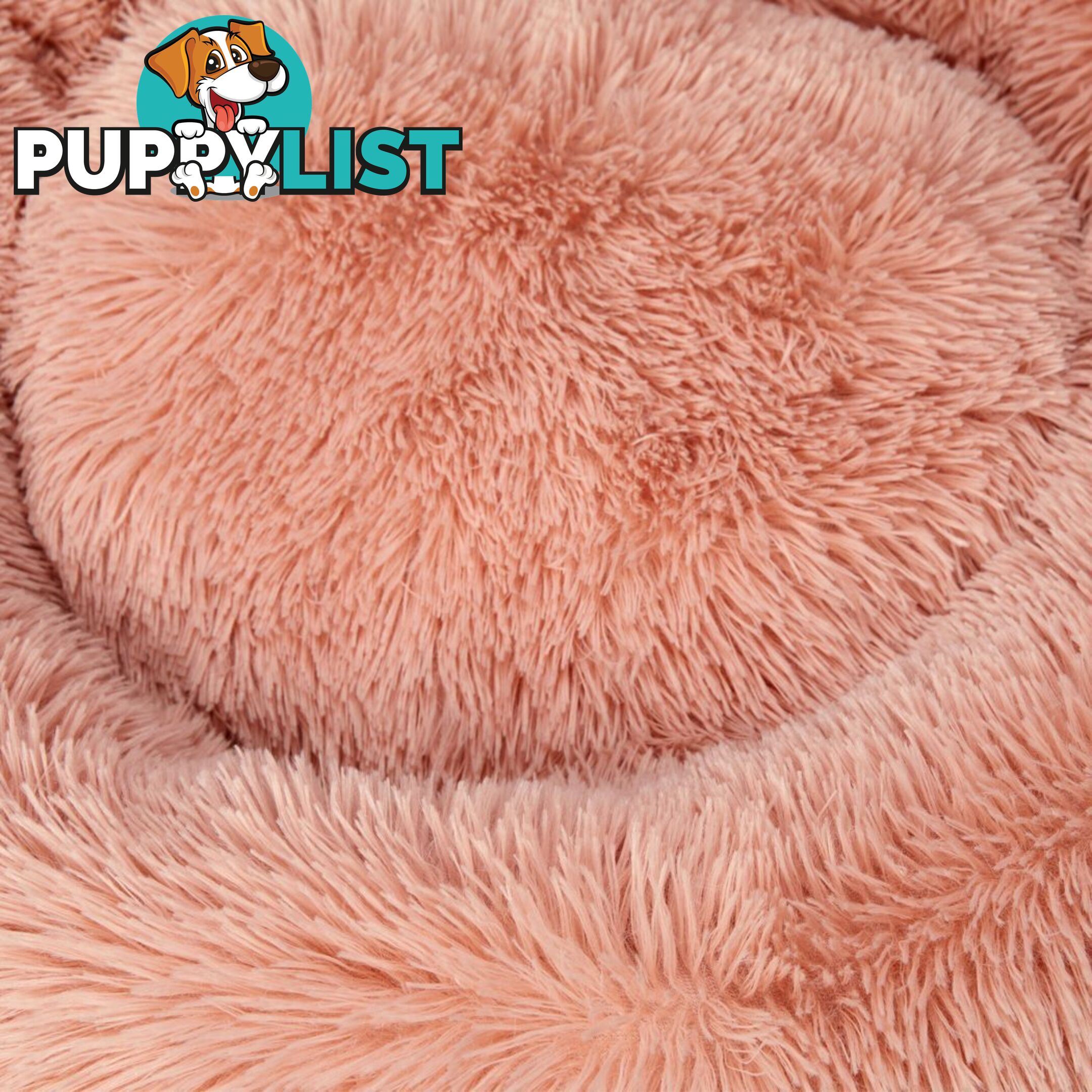 Pet Bed Cat Dog Donut Nest Calming Deep Sleeping Pink - WB-JC1058-L-PK
