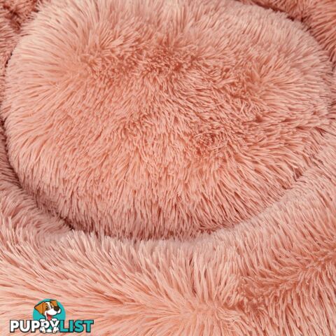 Pet Bed Cat Dog Donut Nest Calming Deep Sleeping Pink - WB-JC1058-L-PK