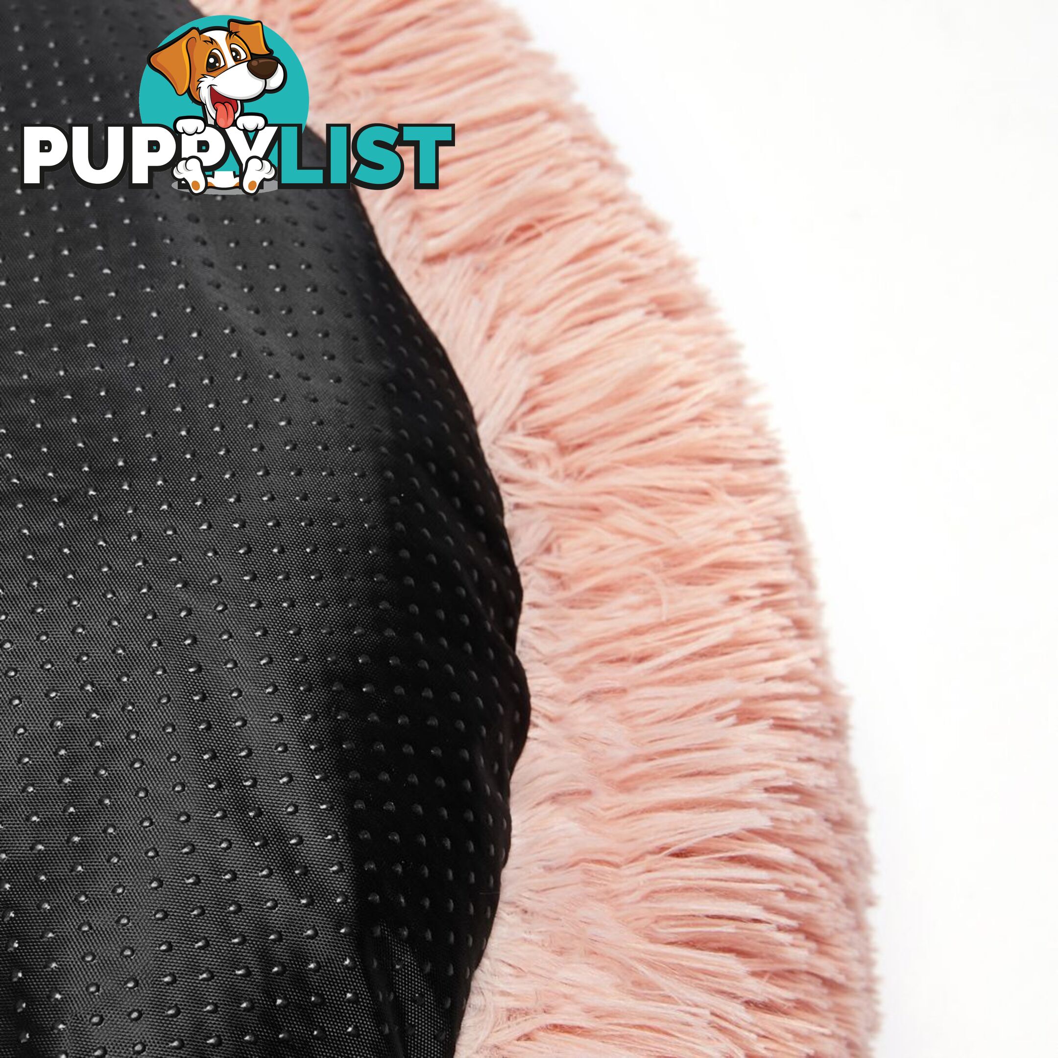 Pet Bed Cat Dog Donut Nest Calming Deep Sleeping Pink - WB-JC1058-L-PK