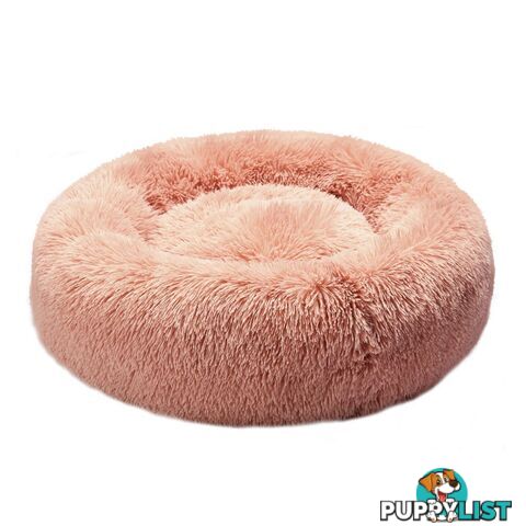 Pet Bed Cat Dog Donut Nest Calming Deep Sleeping Pink - WB-JC1058-L-PK