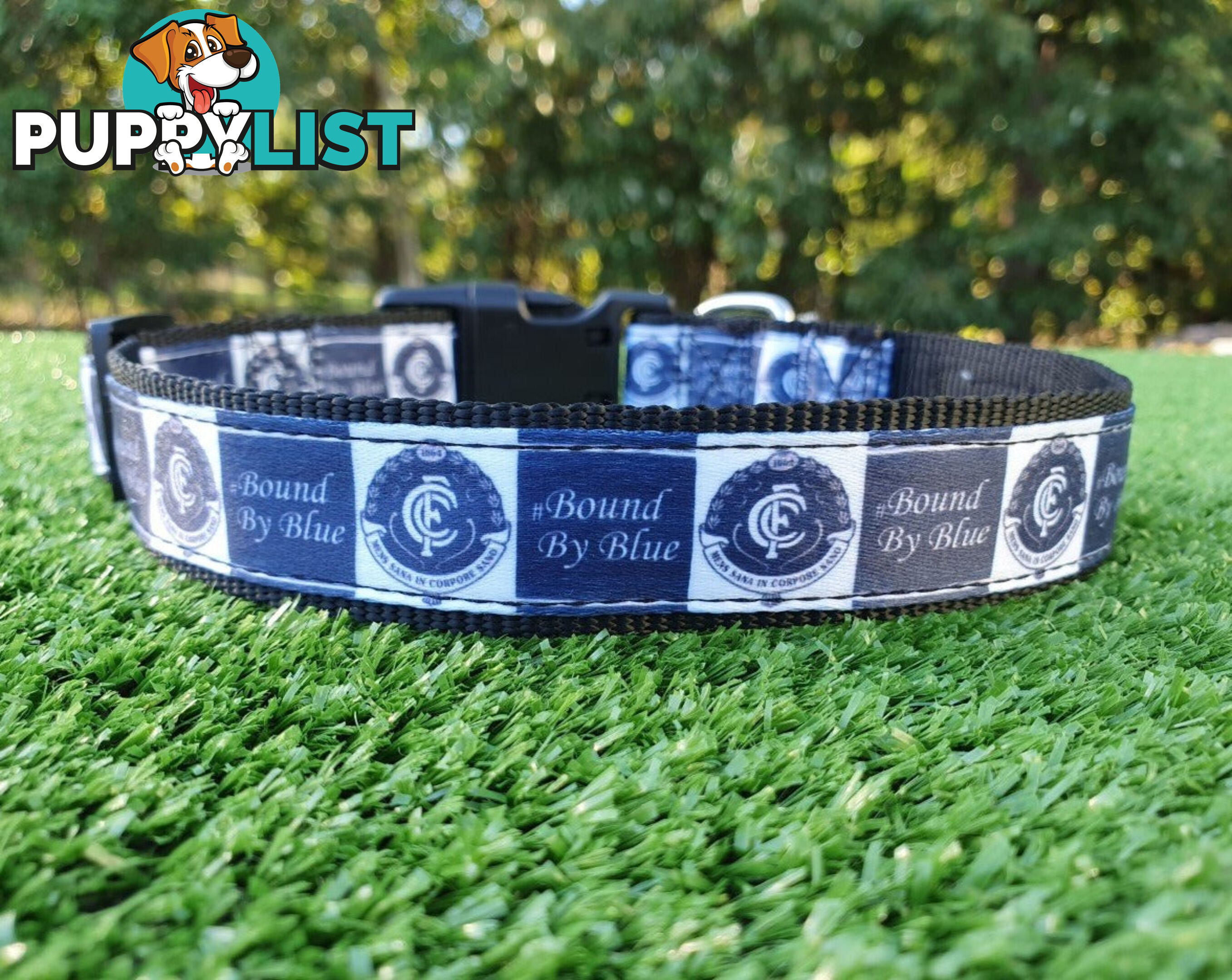 AFL Dog Collars, Footy - Aussie Rules - Moondidley Pets - MDPCOLAFLXSCM