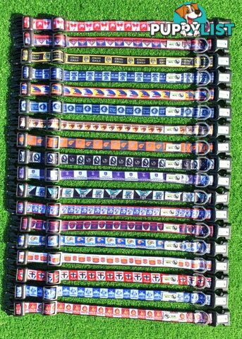 AFL Dog Collars, Footy - Aussie Rules - Moondidley Pets - MDPCOLAFLXSCM