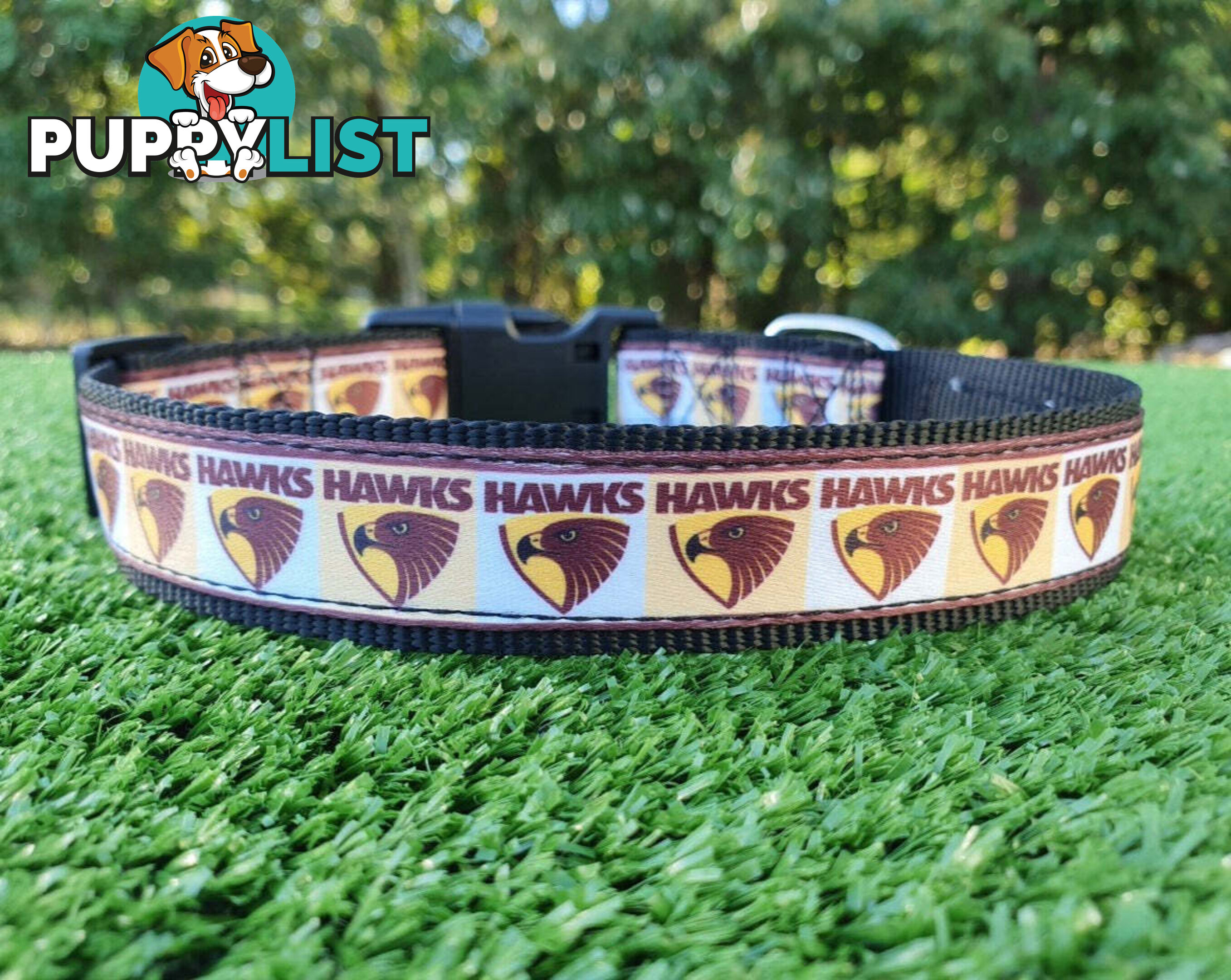 AFL Dog Collars, Footy - Aussie Rules - Moondidley Pets - MDPCOLAFLXSCM