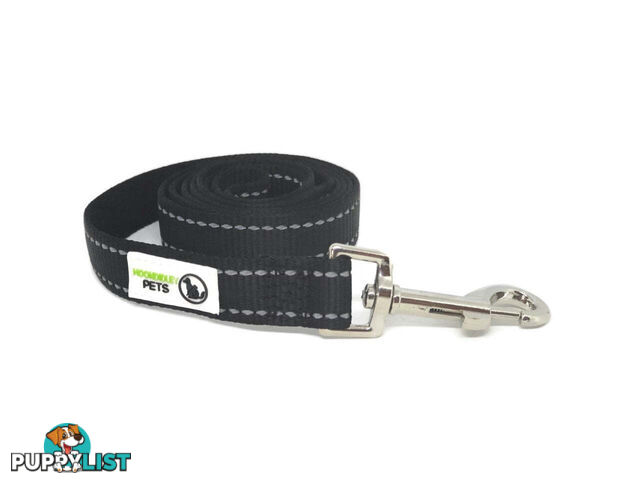 60cm Short Dog Lead Nyon w/Reflective Stitching - Moondidley Pets - MDPLDREFPUR2560