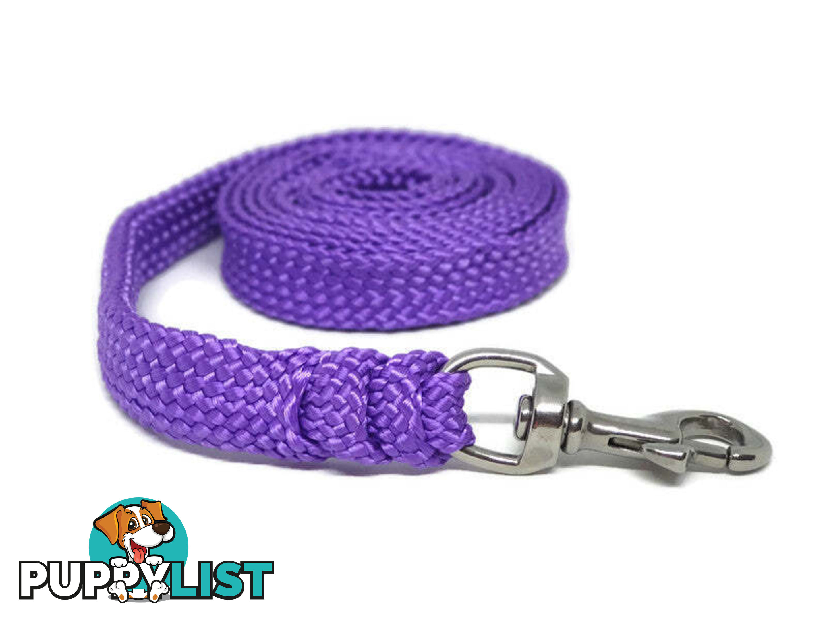 1.8m to 10m Long Dog Lead No Stitching Tough Yarnix 20mm Wide - YNXLD205BRRED