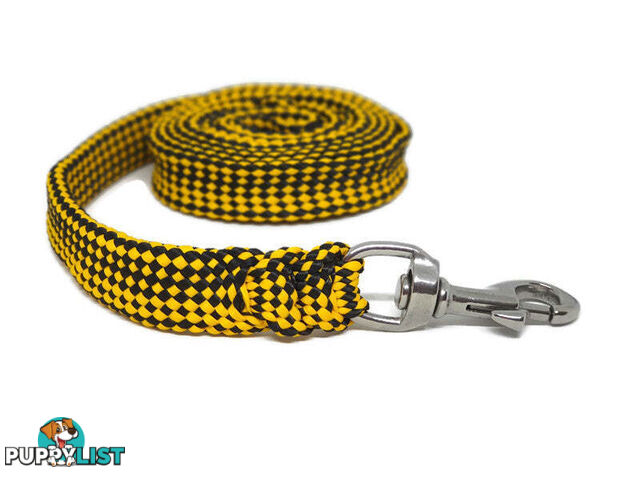 1.8m to 10m Long Dog Lead No Stitching Tough Yarnix 20mm Wide - YNXLD205BRRED