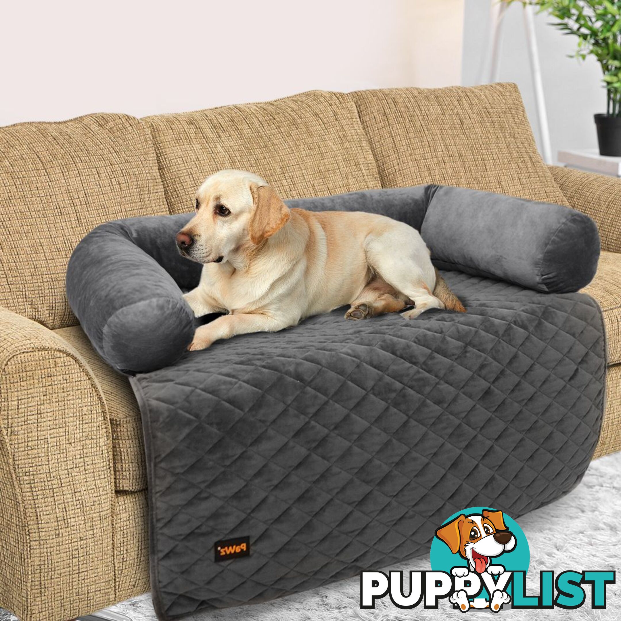 Pet Protector Sofa Cover Dog Cat Waterproof Couch Cushion Slipcovers PaWz - WB-PT1123-L-GY